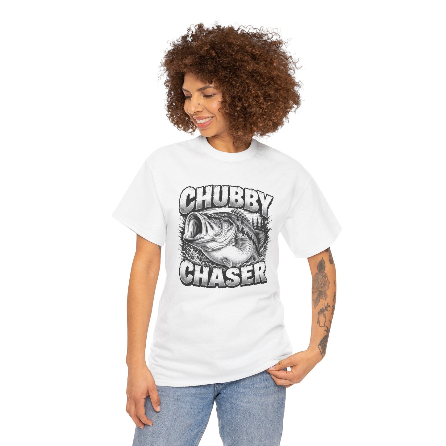 Fishing T-Shirt — "Chubby Chaser" Bass Graphic Tee