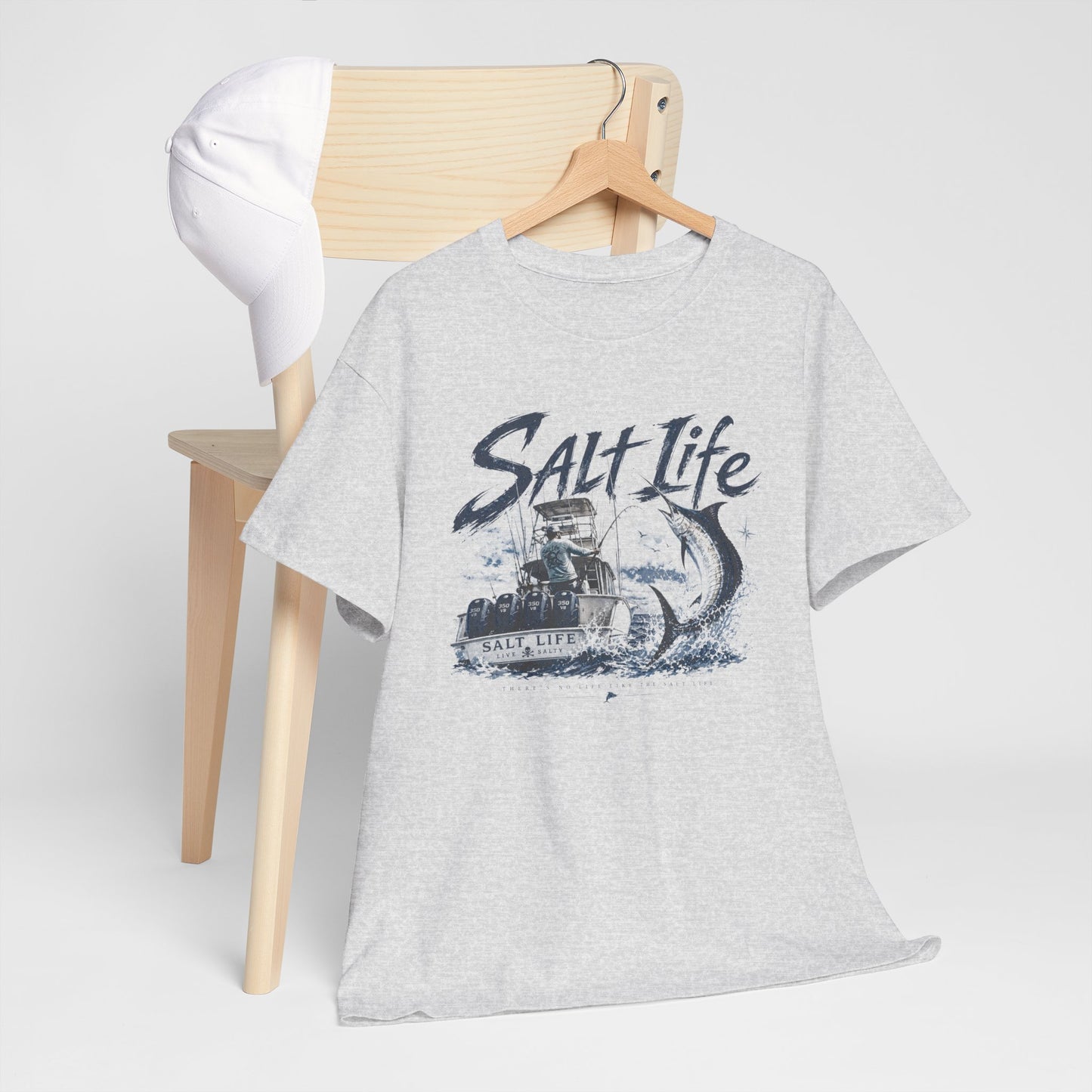 Salt Life Fishing Boat Graphic Tee – Coastal Ocean Lover T‑Shirt