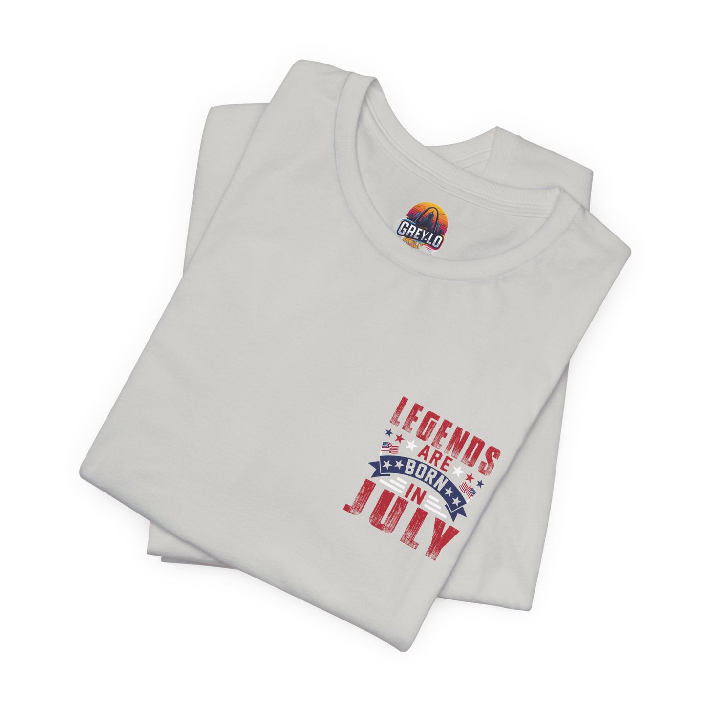 Legends Are Born in July Unisex Jersey Short Sleeve Tee Printify