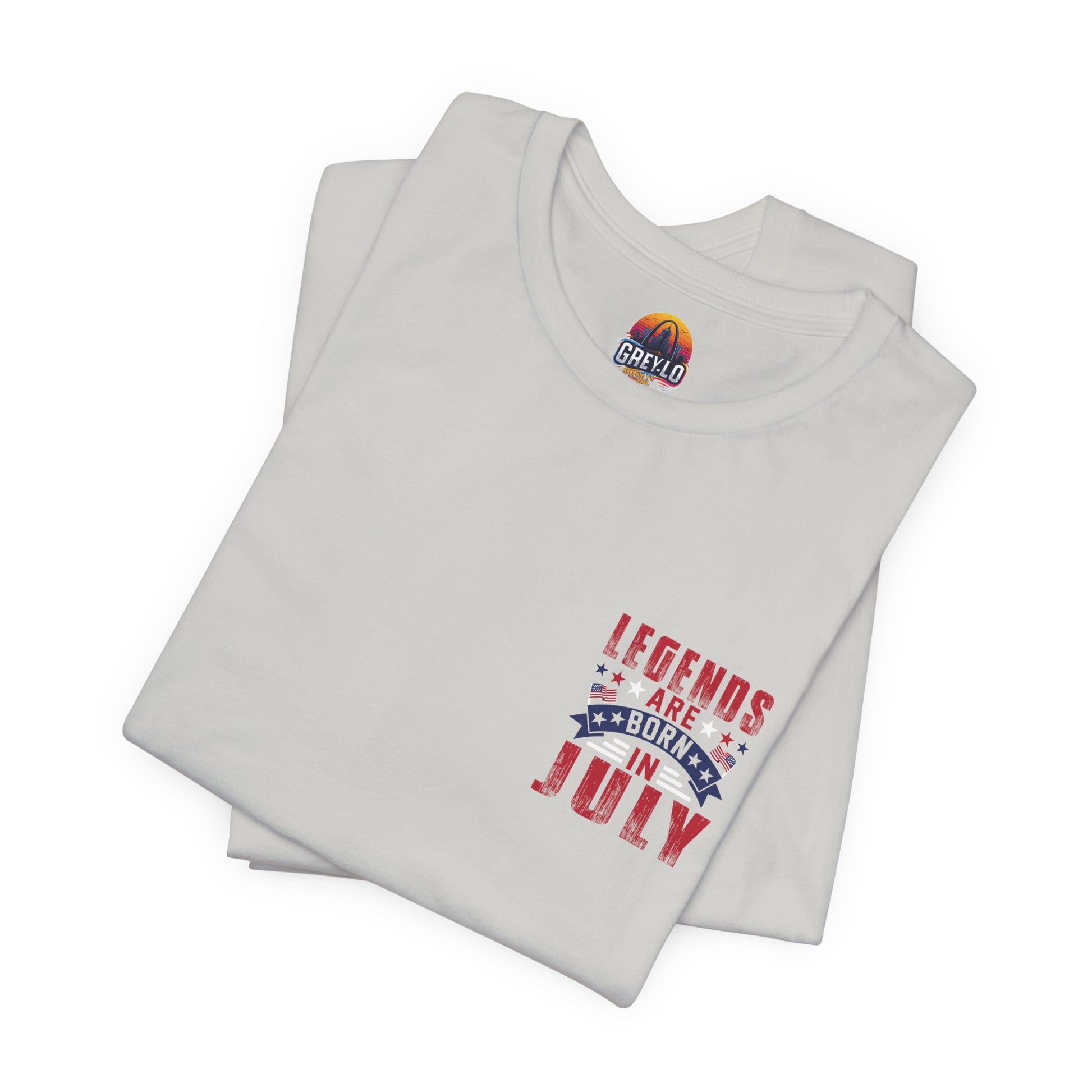 Legends Are Born in July Unisex Jersey Short Sleeve Tee Printify
