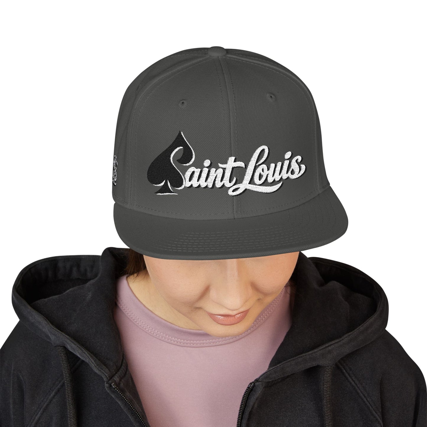 Embroidered 'Saint Louis' Snapback Hat