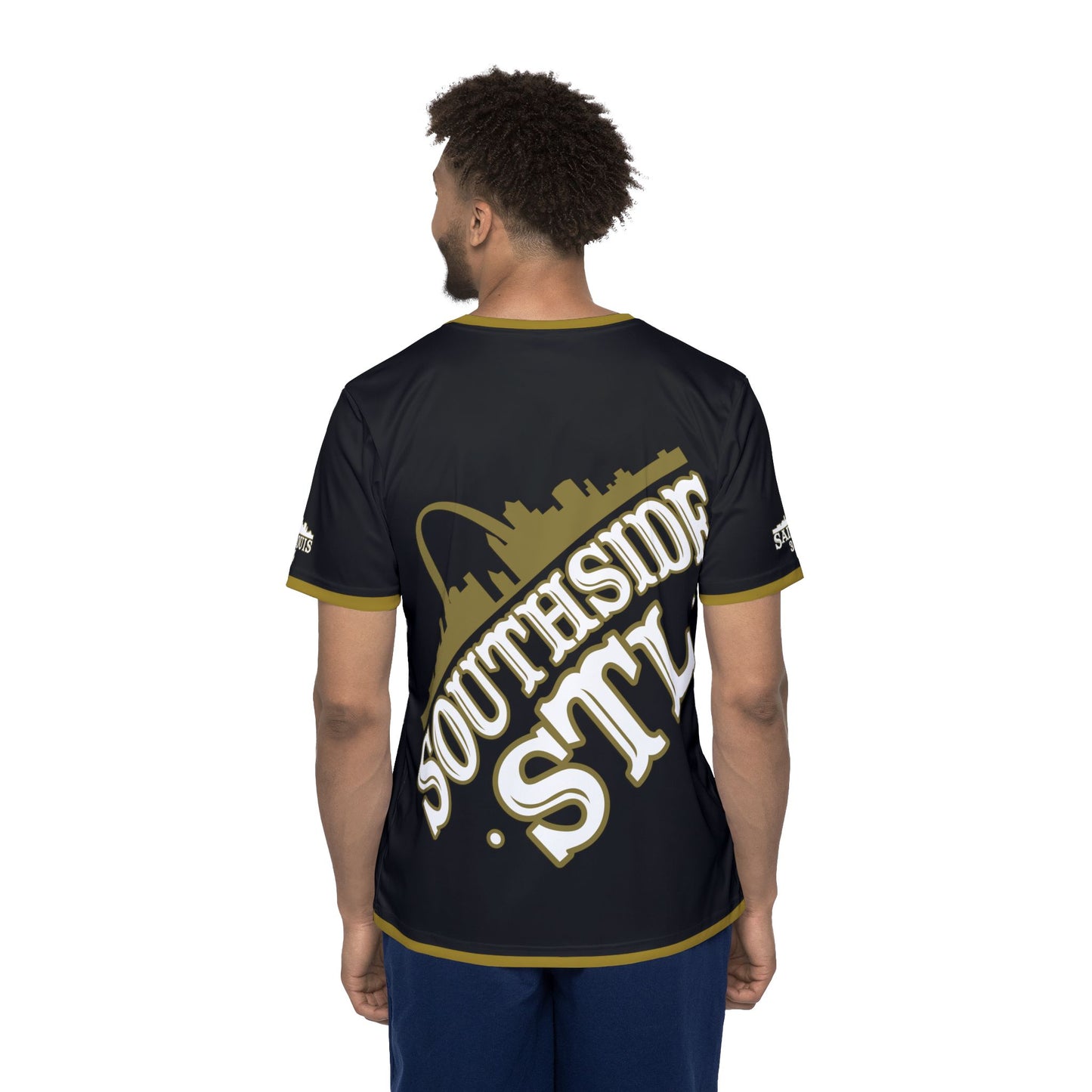 Southside STL All Over Print Sport Jersey (Black)– Gold Skyline Edition