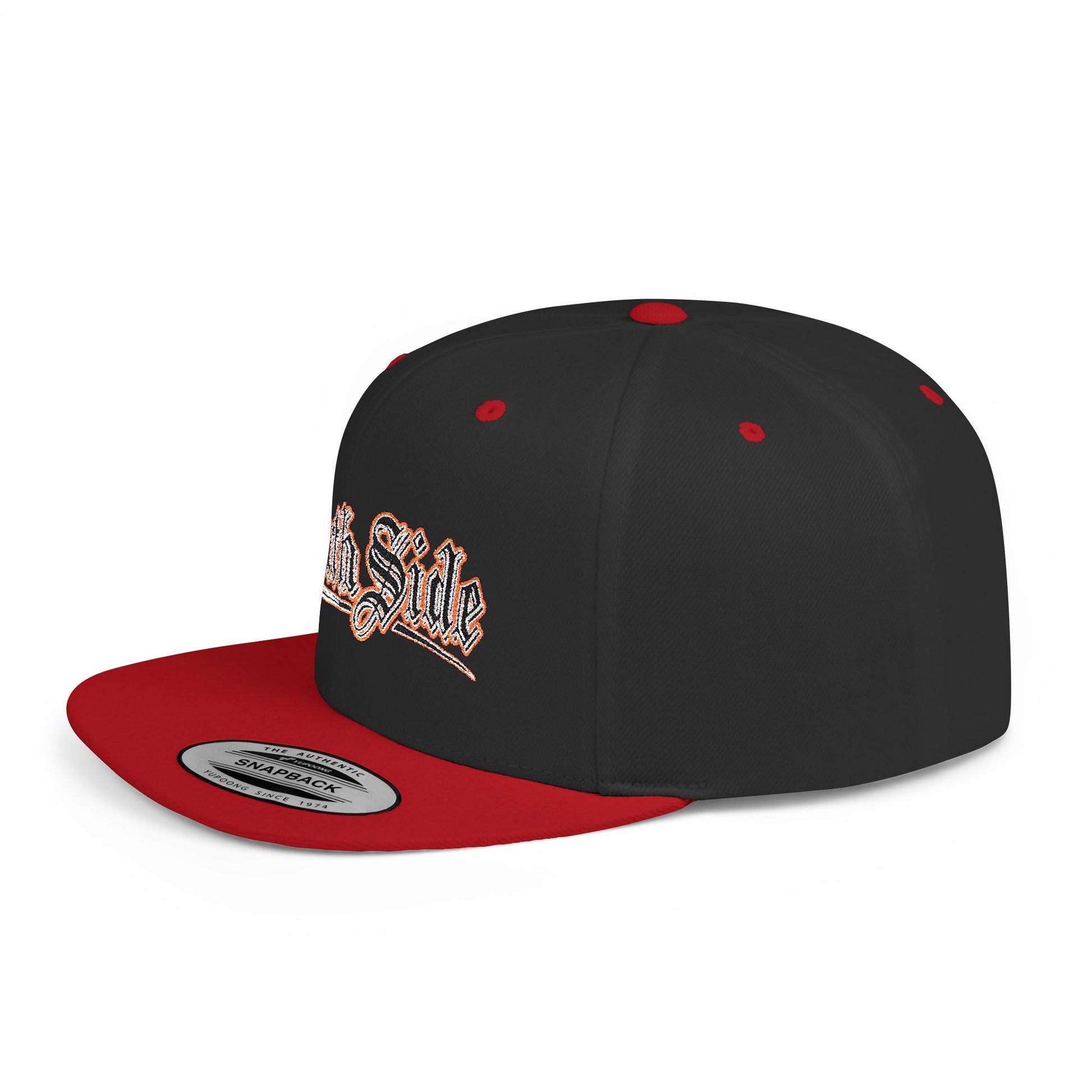 South Side Flat Bill Snapback Dark orange Printify