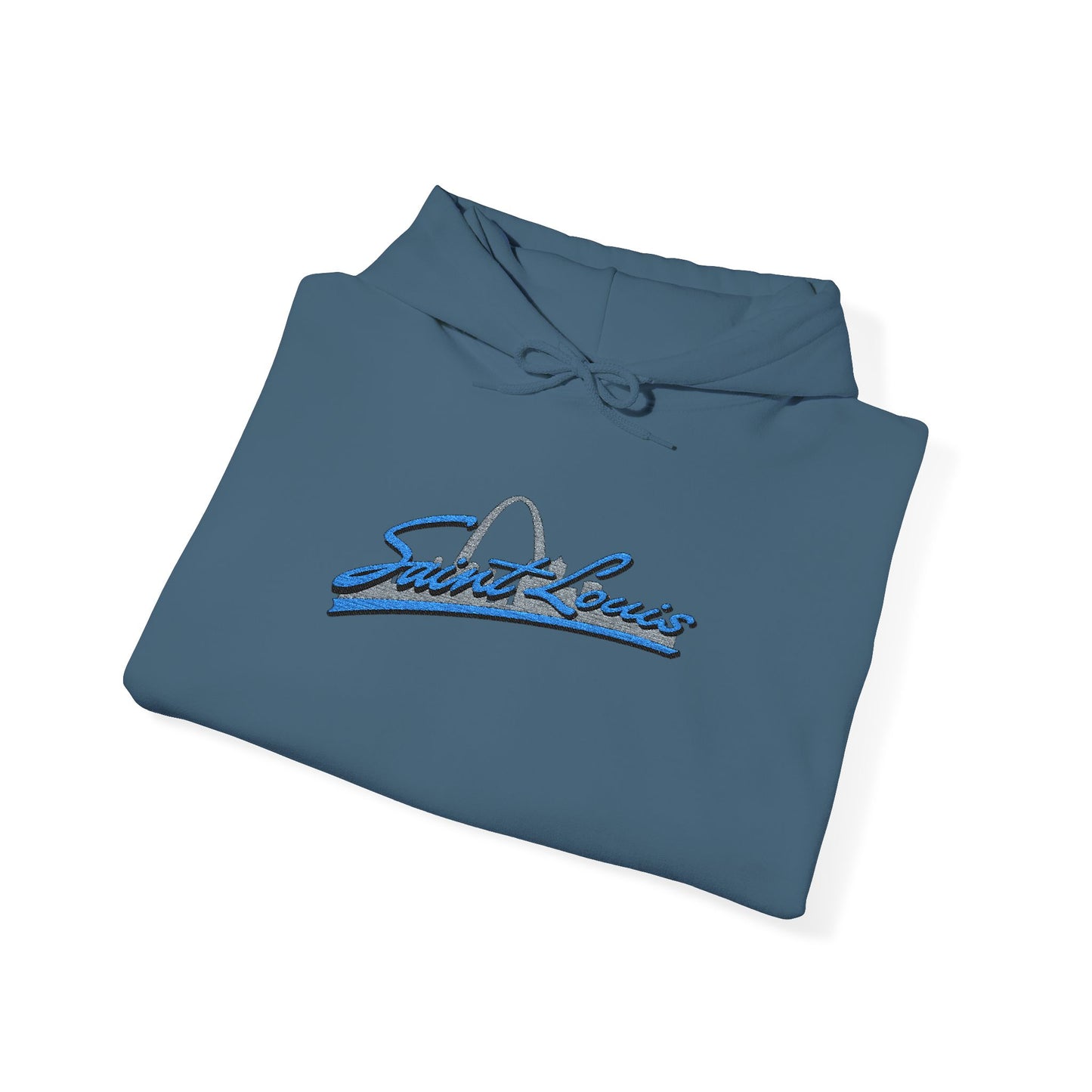 Embroidered Hoodie- Saint Louis Printify