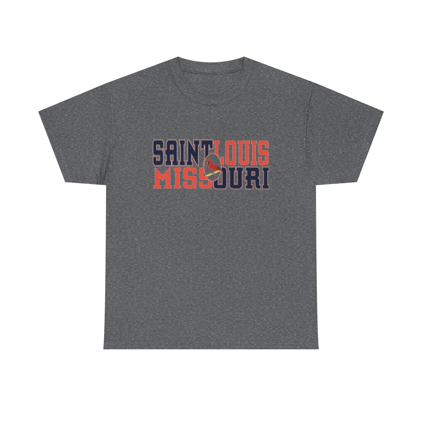 Saint Louis Tee in Red and Blue Lettering