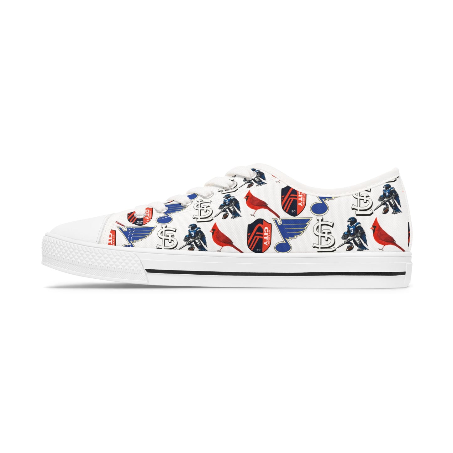 STL Sports Themed Women's Low Top Sneakers Printify