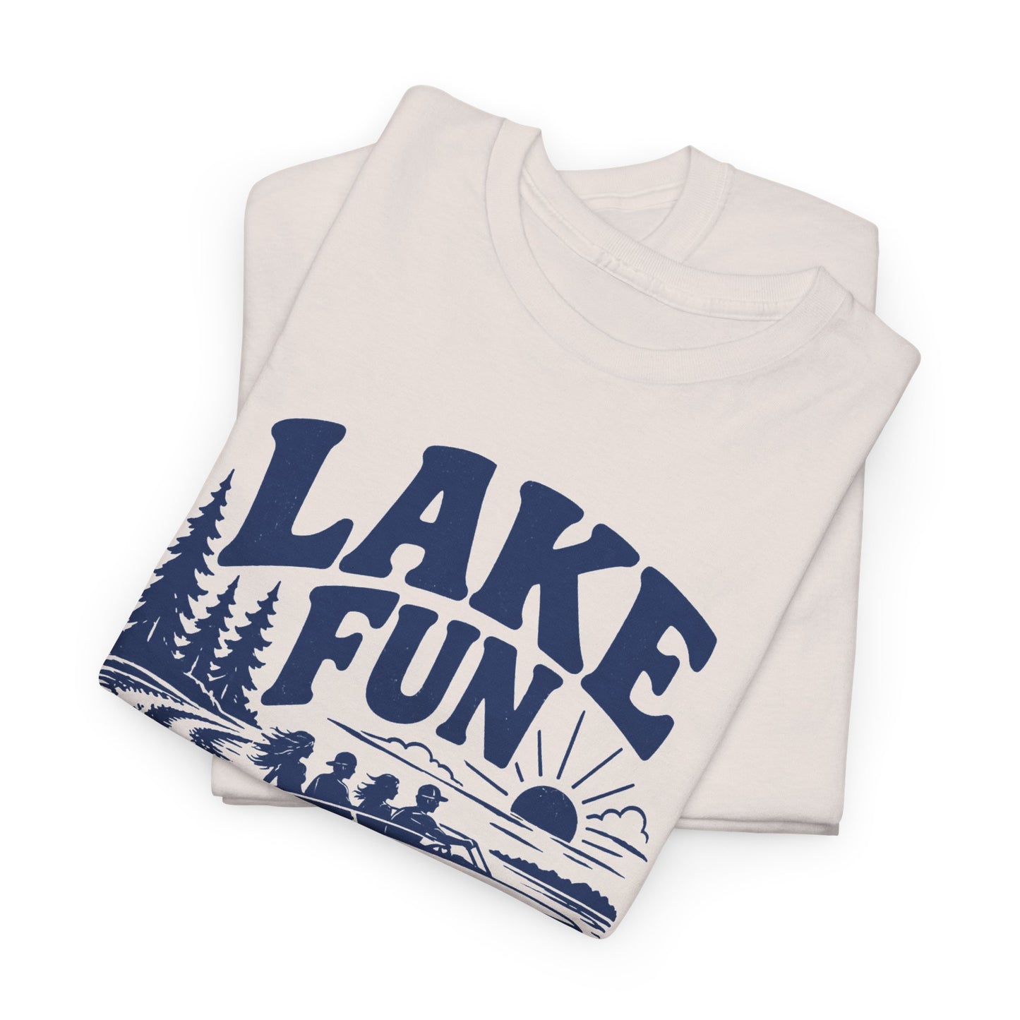 Lake Fun Boat T-Shirt — Vintage Lakeside Summer Tee