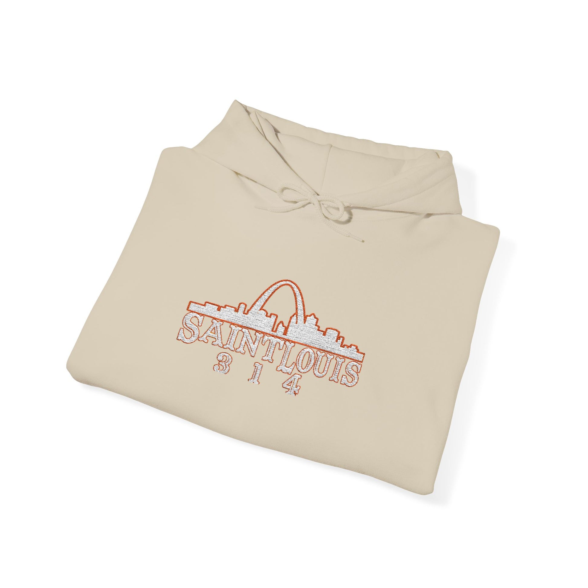 St. Louis Skyline Embroidered Hoodie Printify