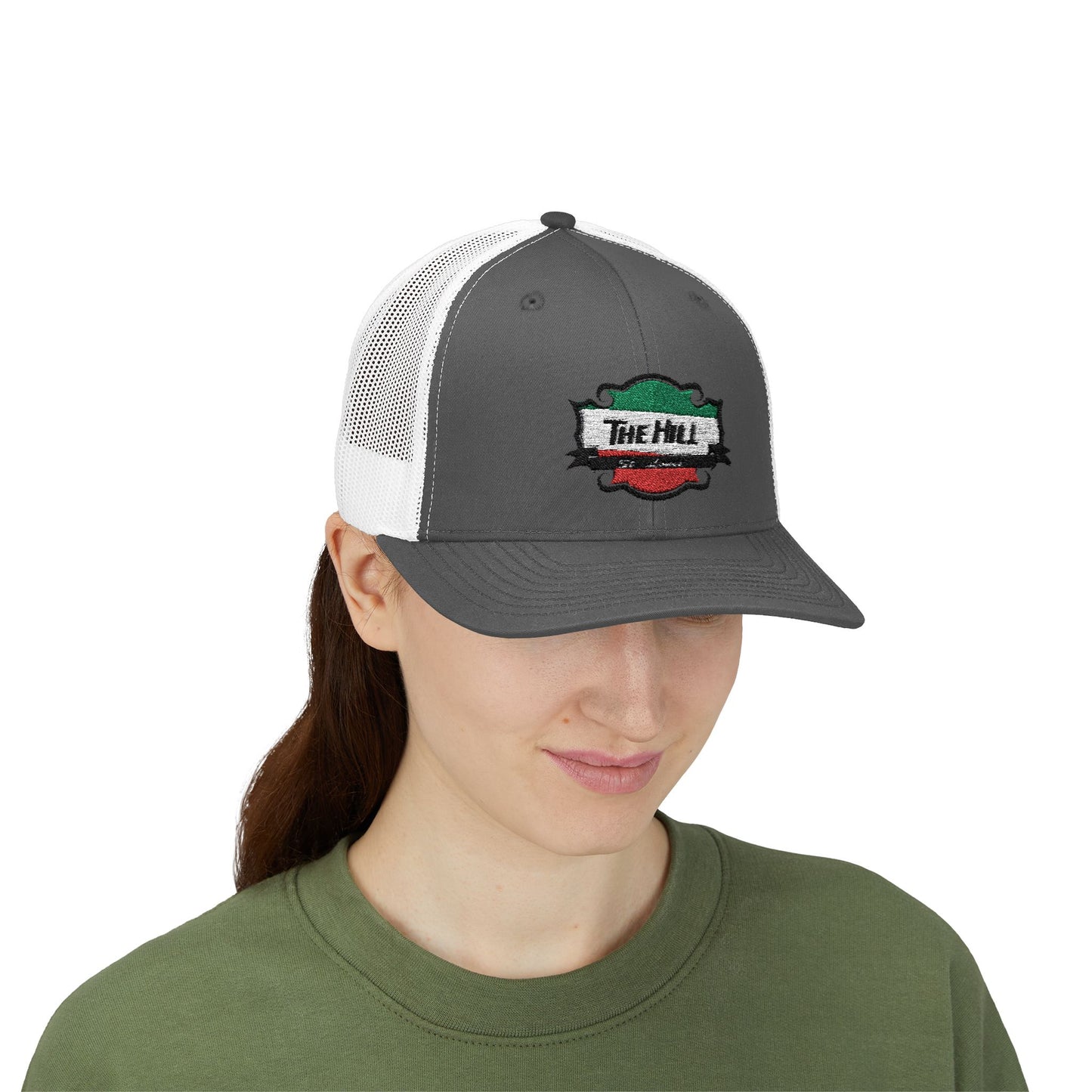 Trucker Cap The Hill St Louis Italian Fare Neighborhood Snapback Hat Printify