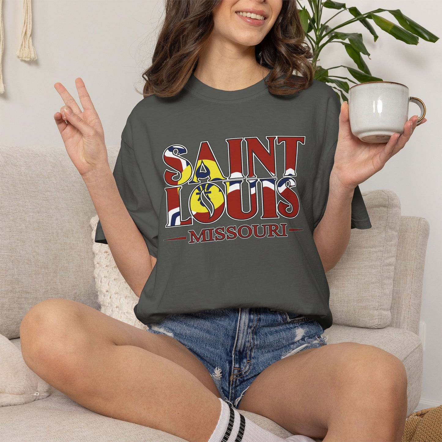 Saint Louis Missouri T-Shirt — Vintage St. Louis Flag Graphic Tee