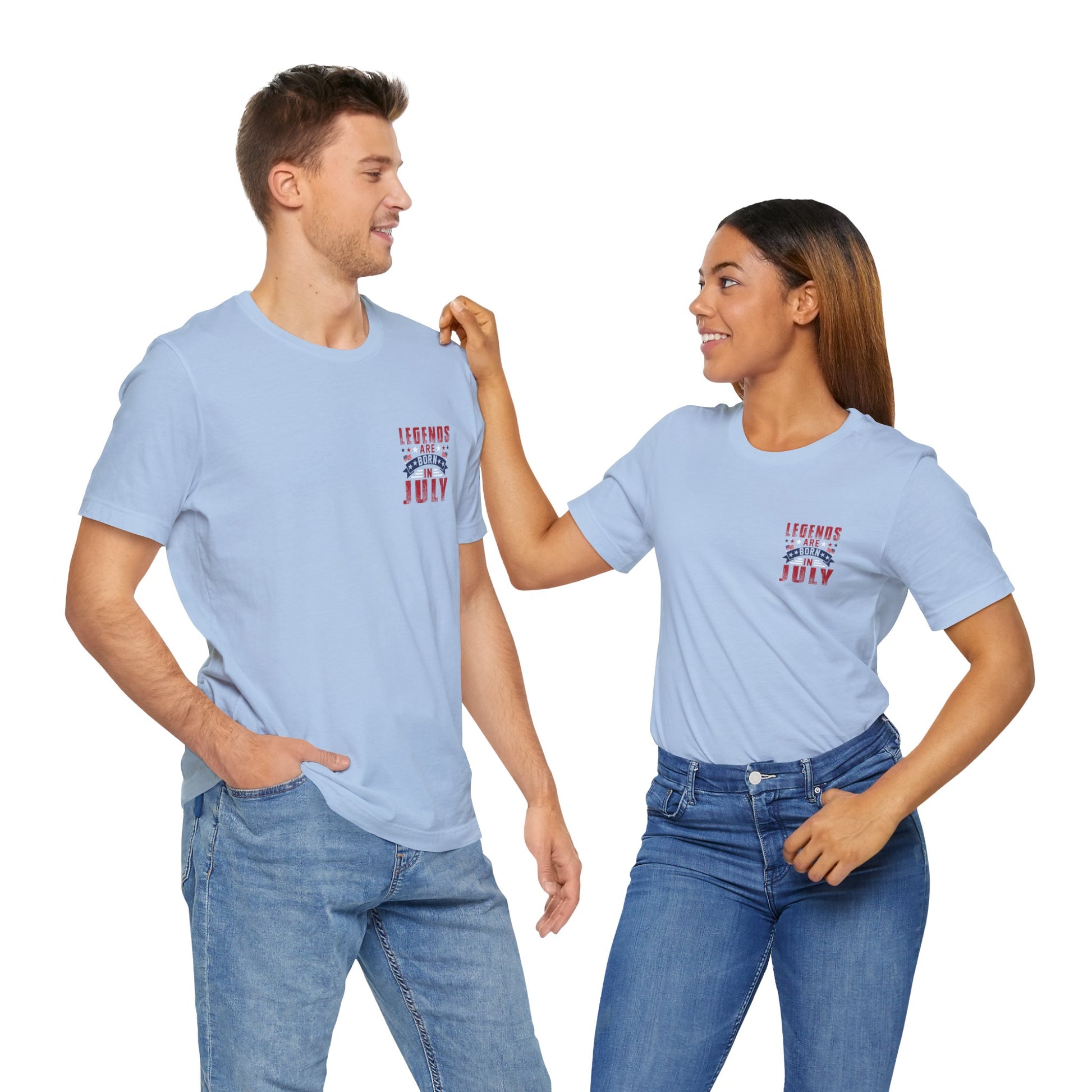 Legends Are Born in July Unisex Jersey Short Sleeve Tee Printify