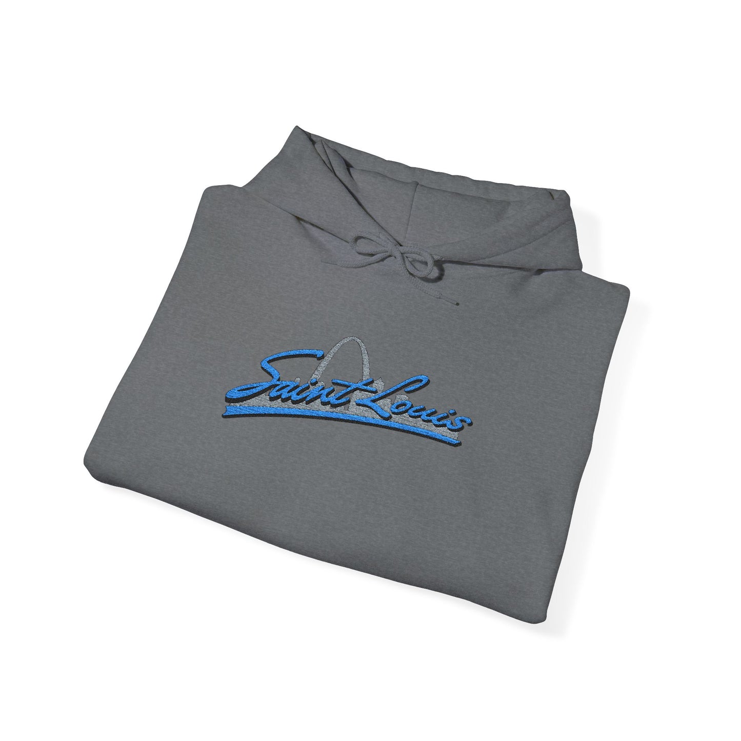 Embroidered Hoodie- Saint Louis Printify