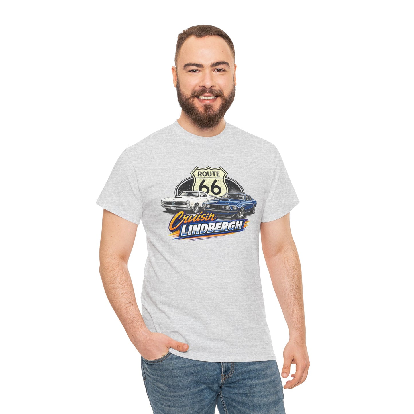 Route 66 Cruiser Tee — Classic Car "Cruising Lindbergh" T-Shirt