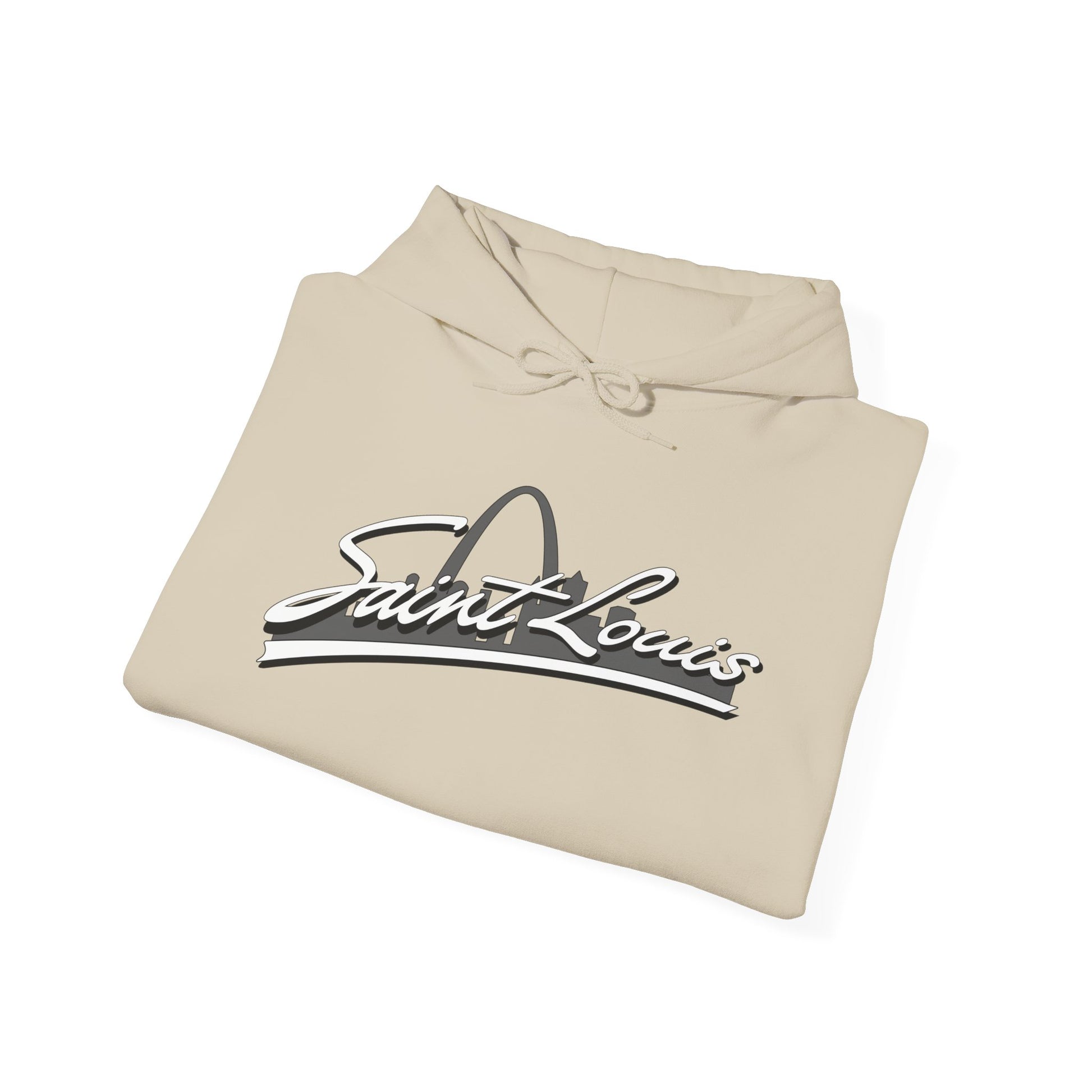 Saint Louis Graphic Hooded Sweatshirt Printify