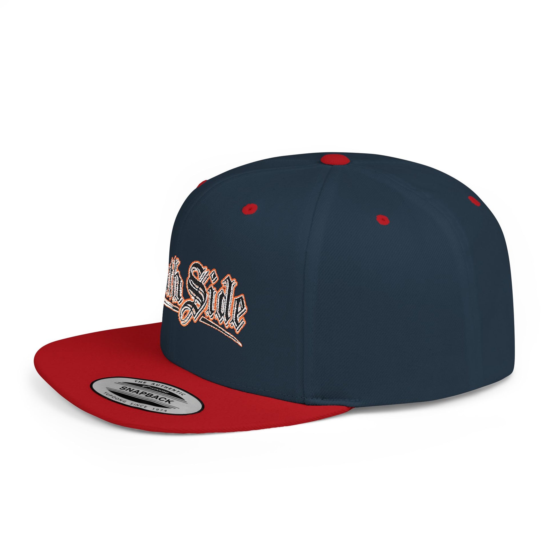 South Side Flat Bill Snapback Dark orange Printify