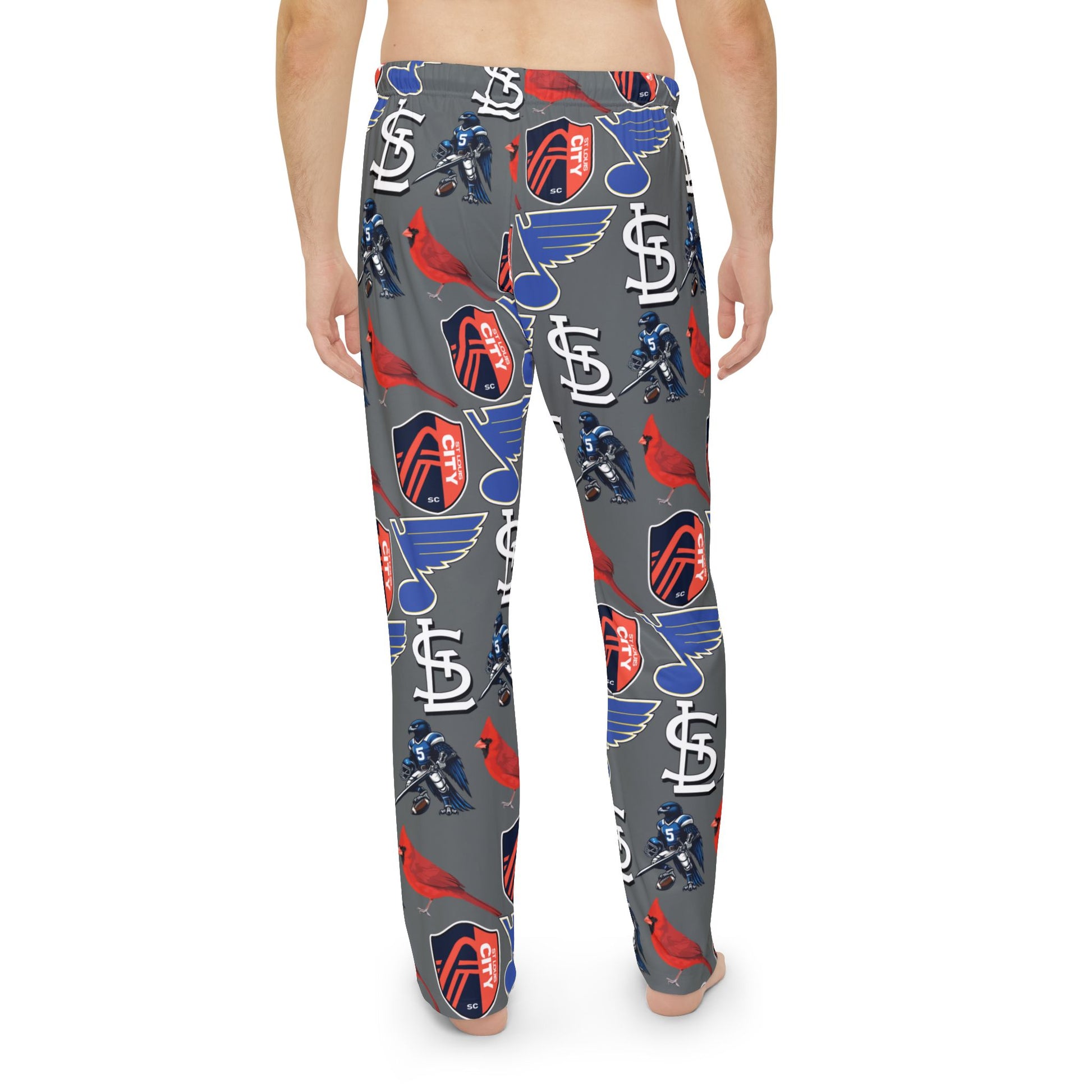 Pajama Pants - St Louis Sports Design Dark Grey Printify
