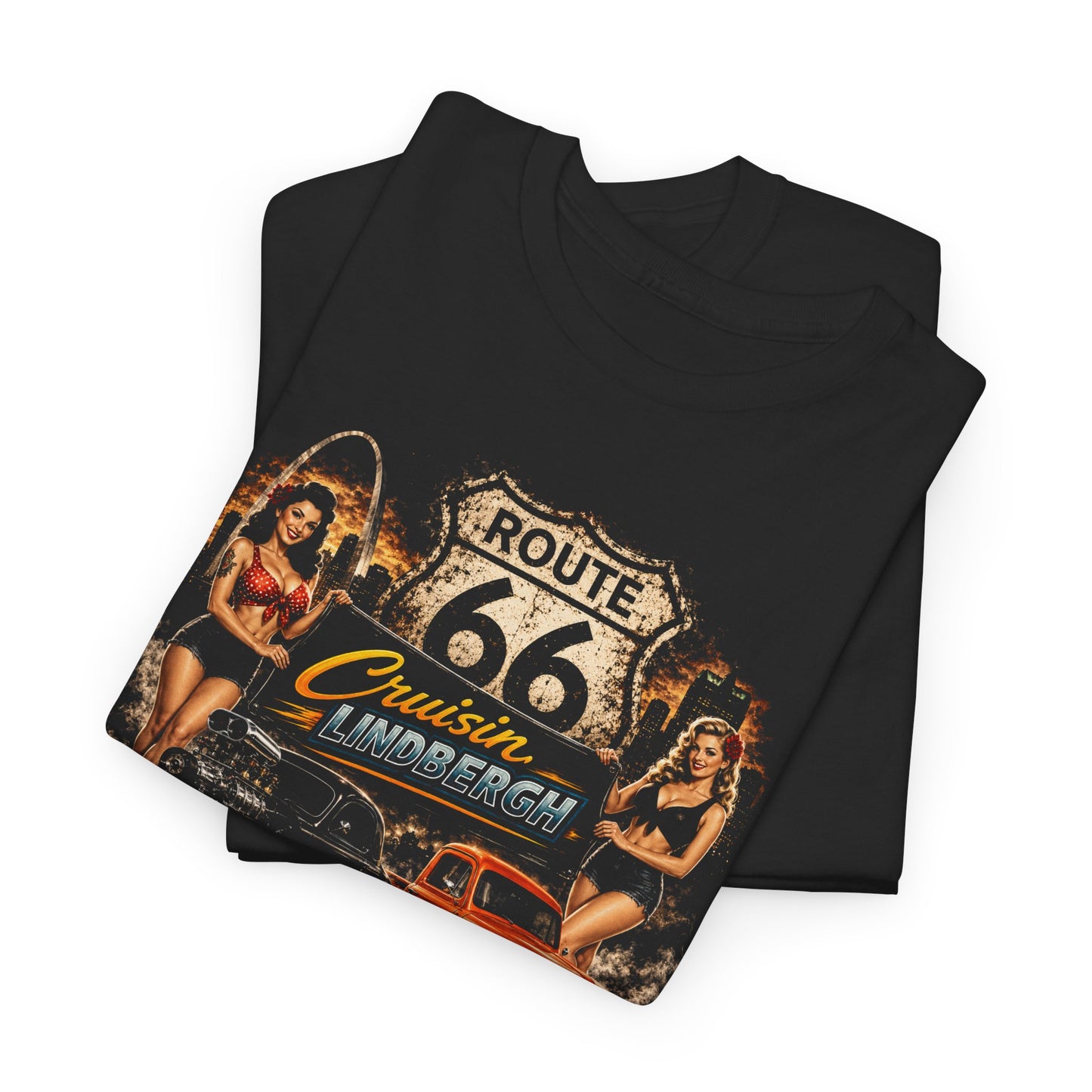 Route 66 Classic Truck T-Shirt — Retro Cruiser & Pinup Garage Tee