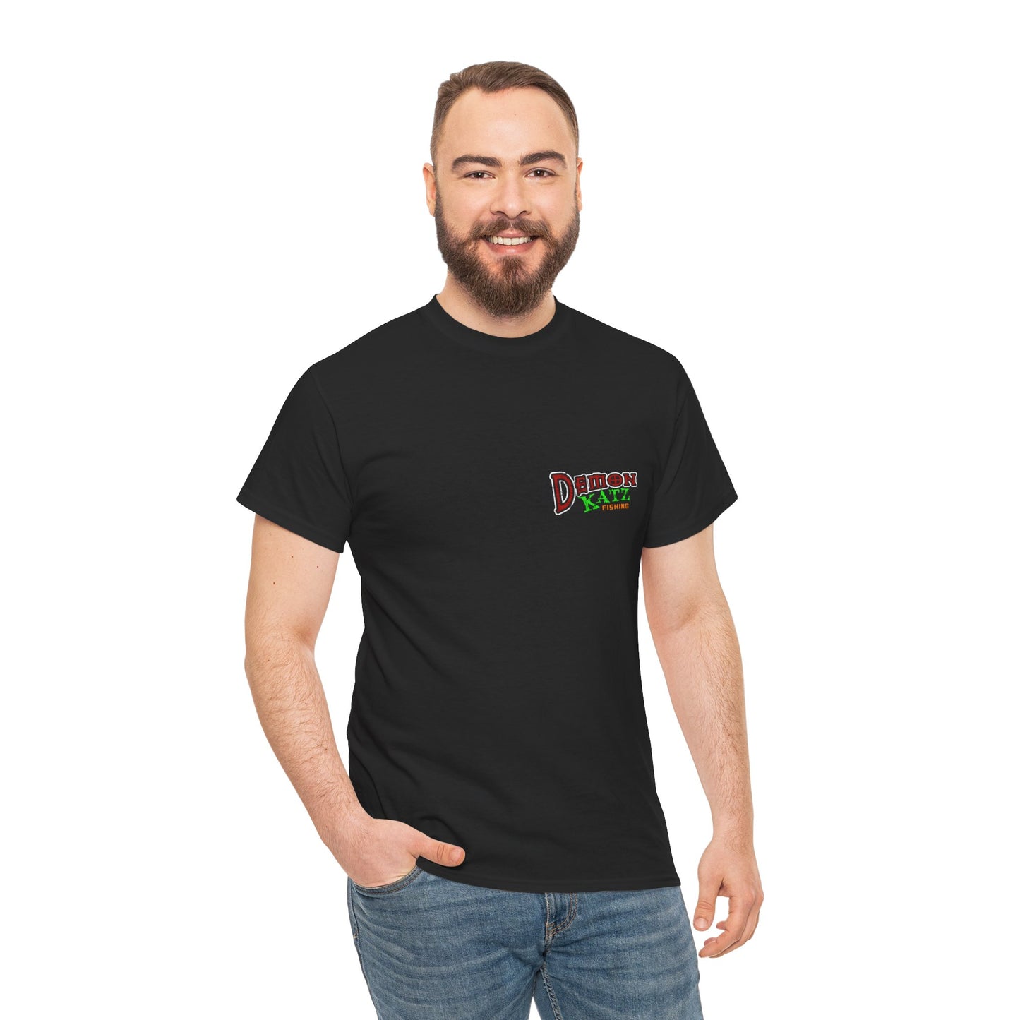 Fishing Tee — "Demon Katz" Graphic Shirt