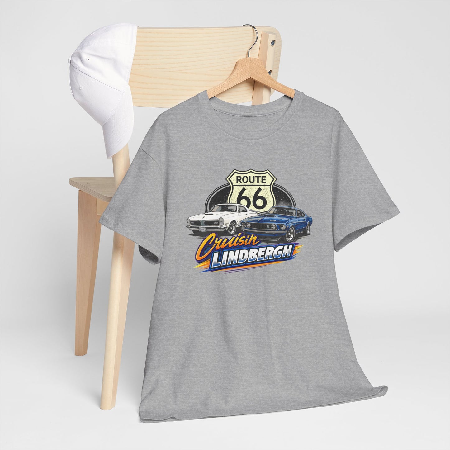 Route 66 Cruiser Tee — Classic Car "Cruising Lindbergh" T-Shirt