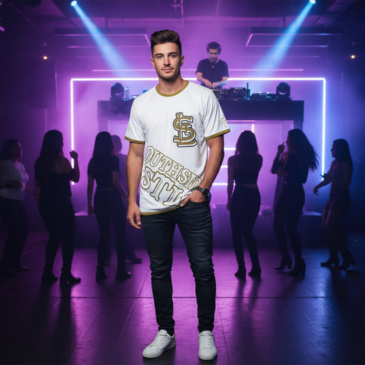 Southside STL All Over Print Sport Jersey (White)– Gold Skyline Edition