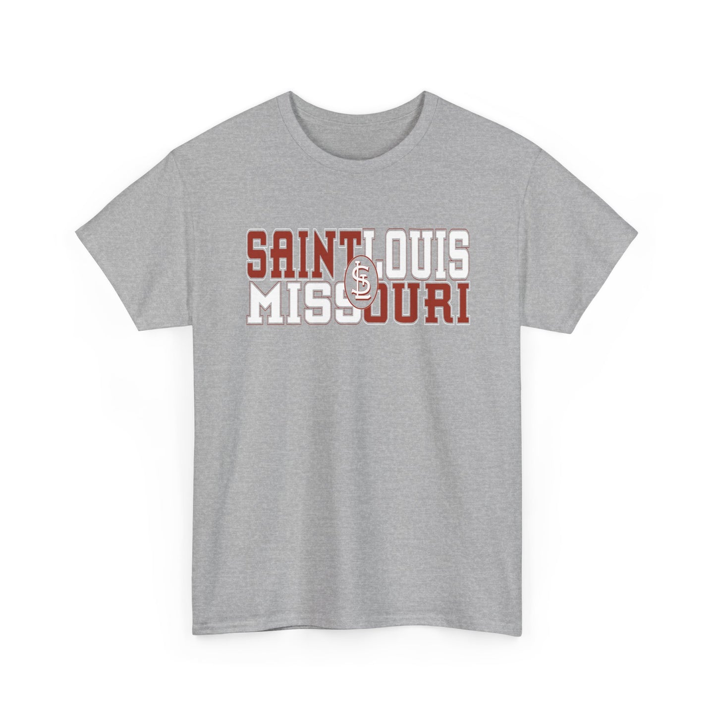 St Louis Missouri Unisex Tee in Red & White