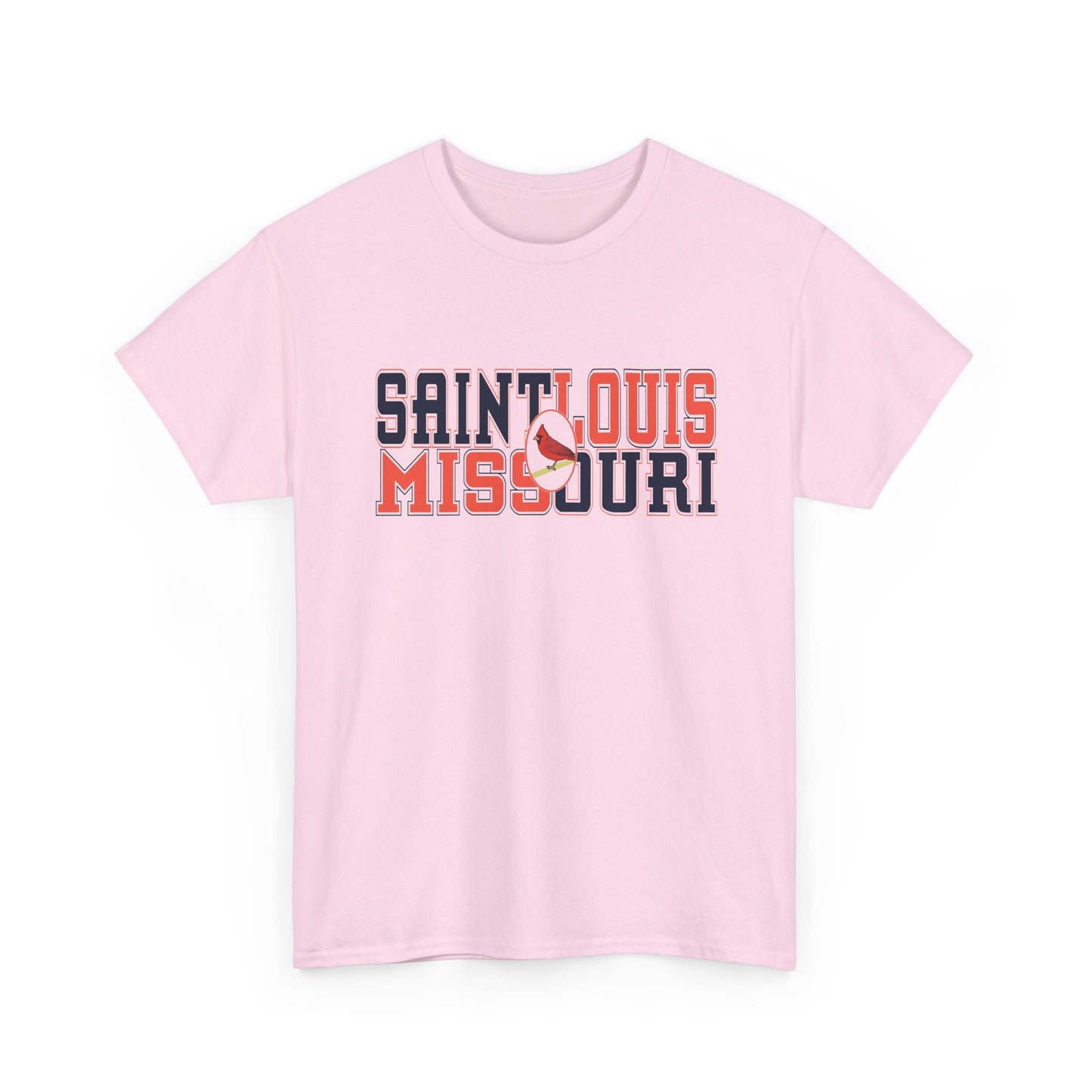 Saint Louis Tee in Red and Blue Lettering