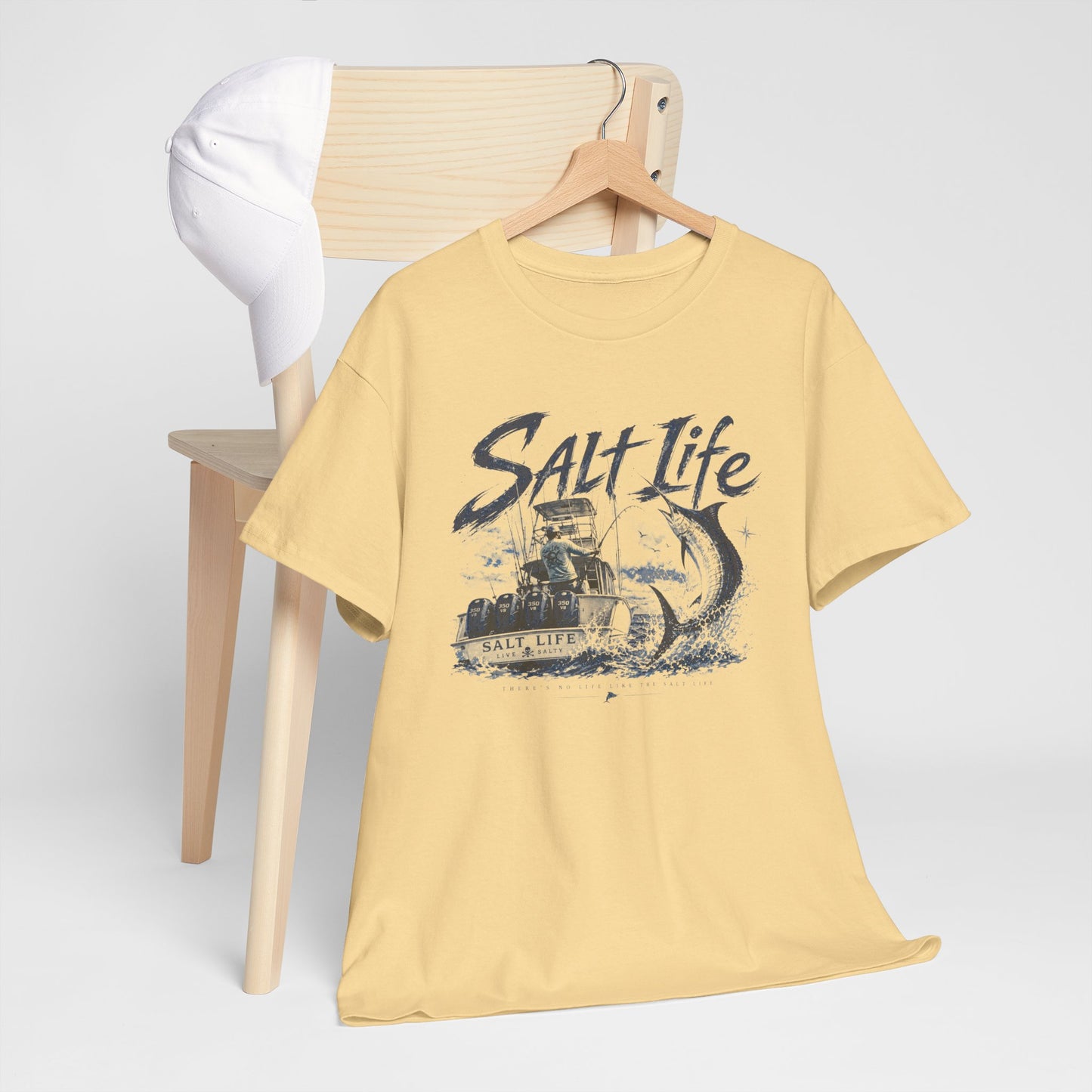 Salt Life Fishing Boat Graphic Tee – Coastal Ocean Lover T‑Shirt