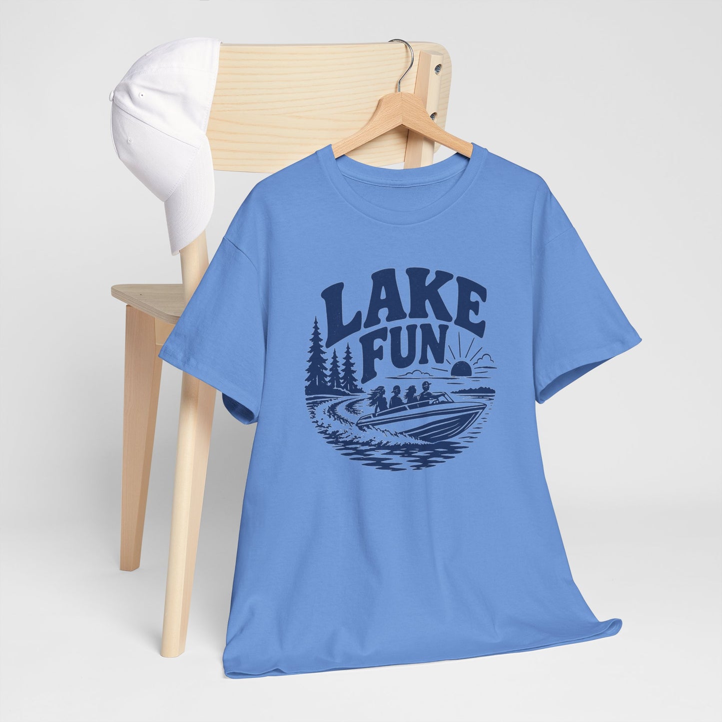 Lake Fun Boat T-Shirt — Vintage Lakeside Summer Tee