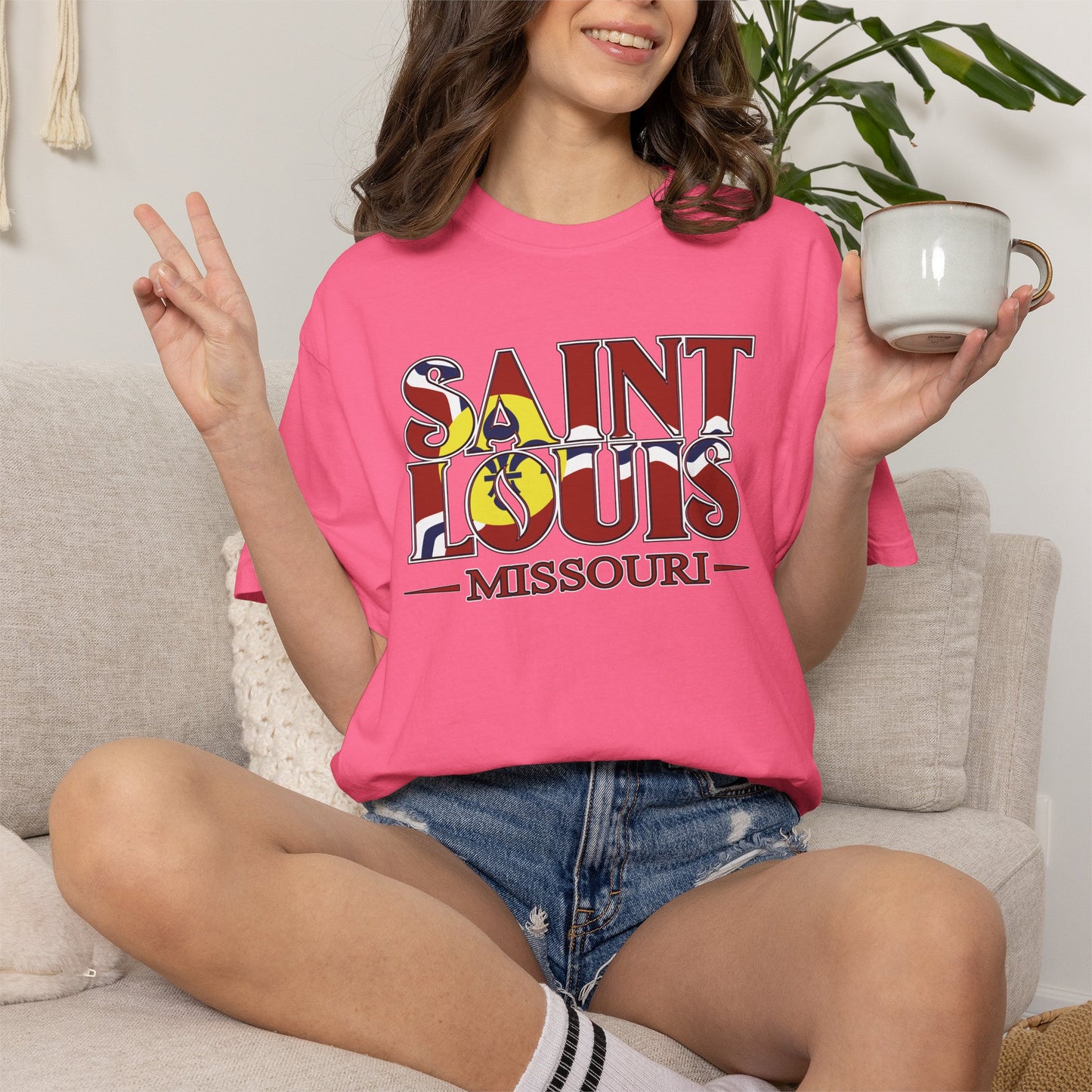 Saint Louis Missouri T-Shirt — Vintage St. Louis Flag Graphic Tee