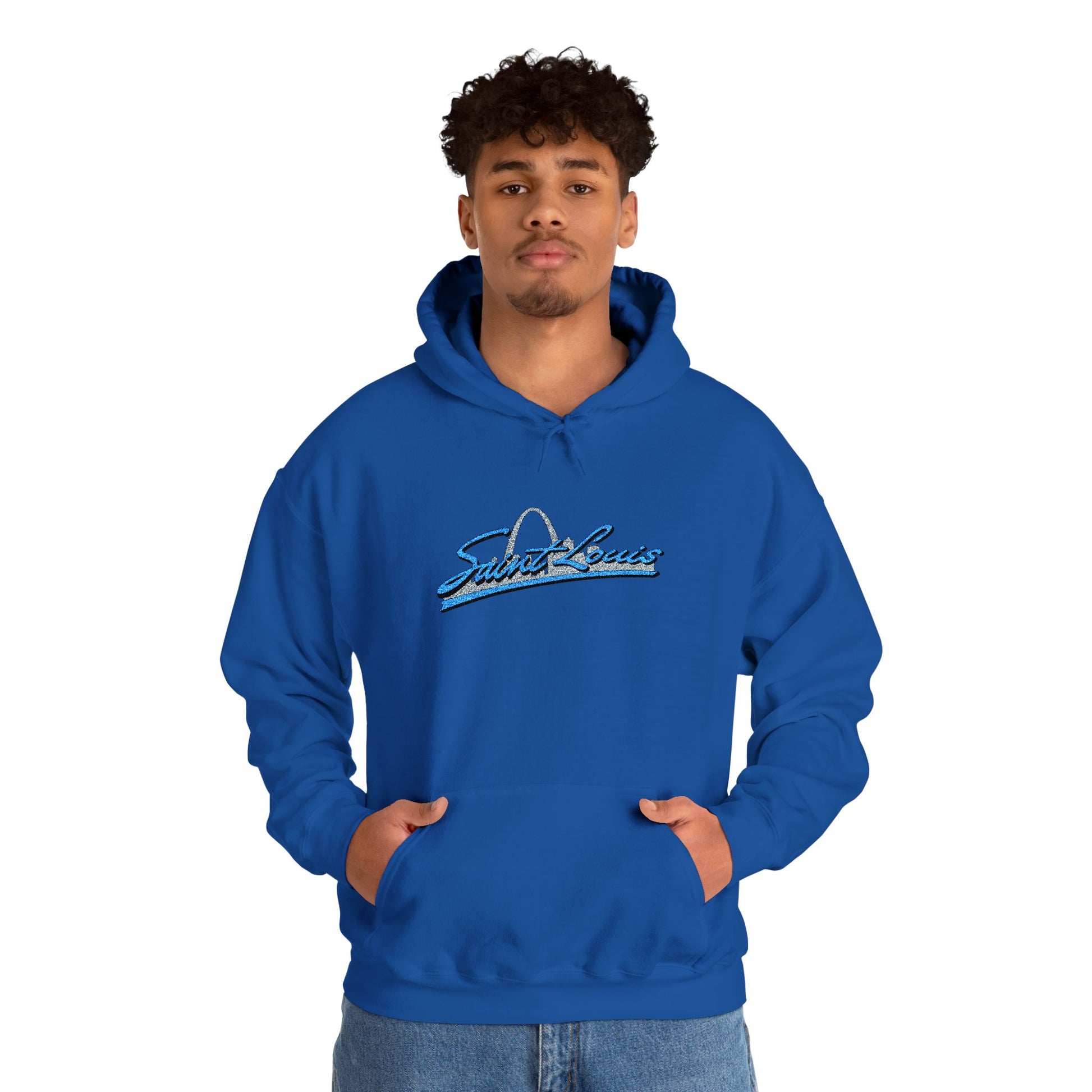 Embroidered Hoodie- Saint Louis Printify