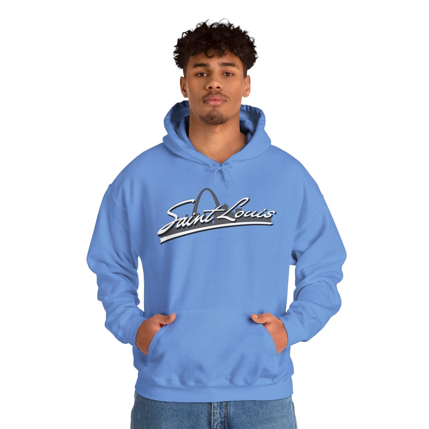 Saint Louis Graphic Hooded Sweatshirt Printify