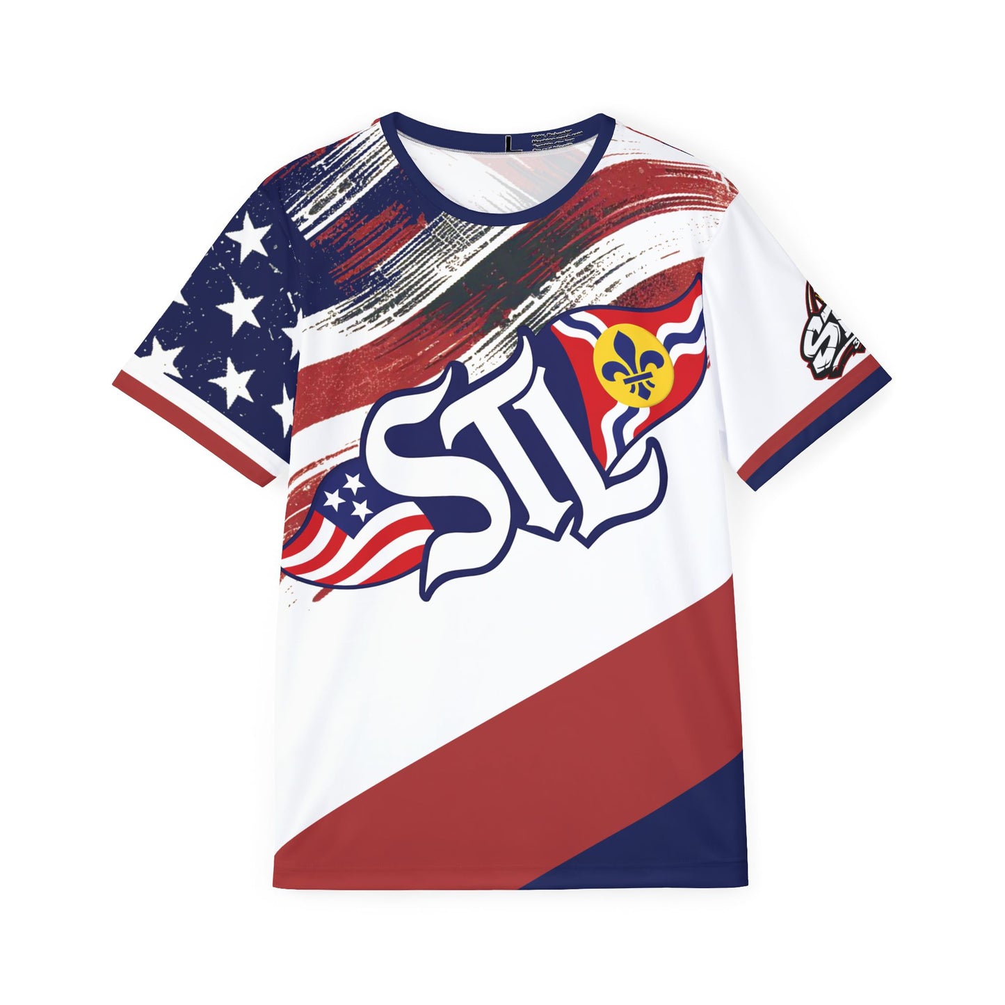 Men's STL USA Flag Sports Jersey — St. Louis Patriotic Athletic