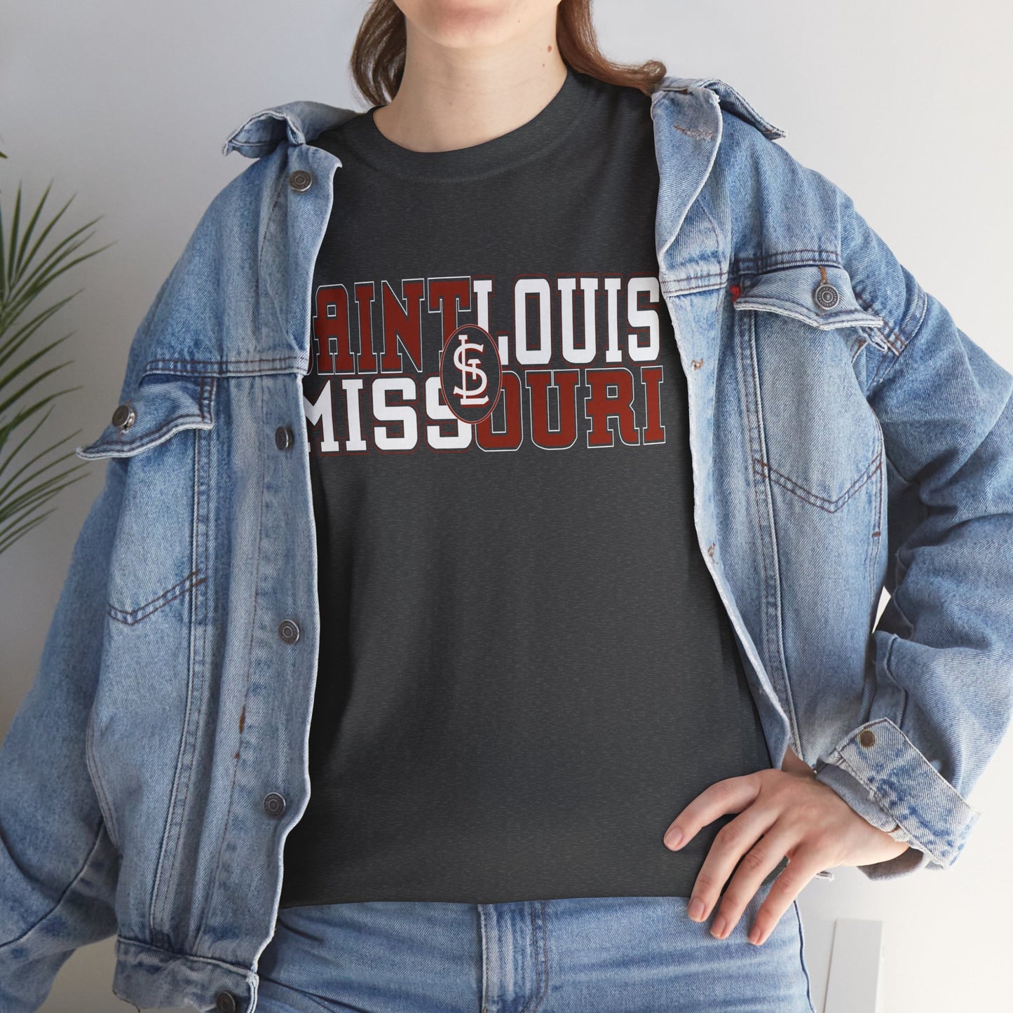 St Louis Missouri Unisex Tee in Red & White