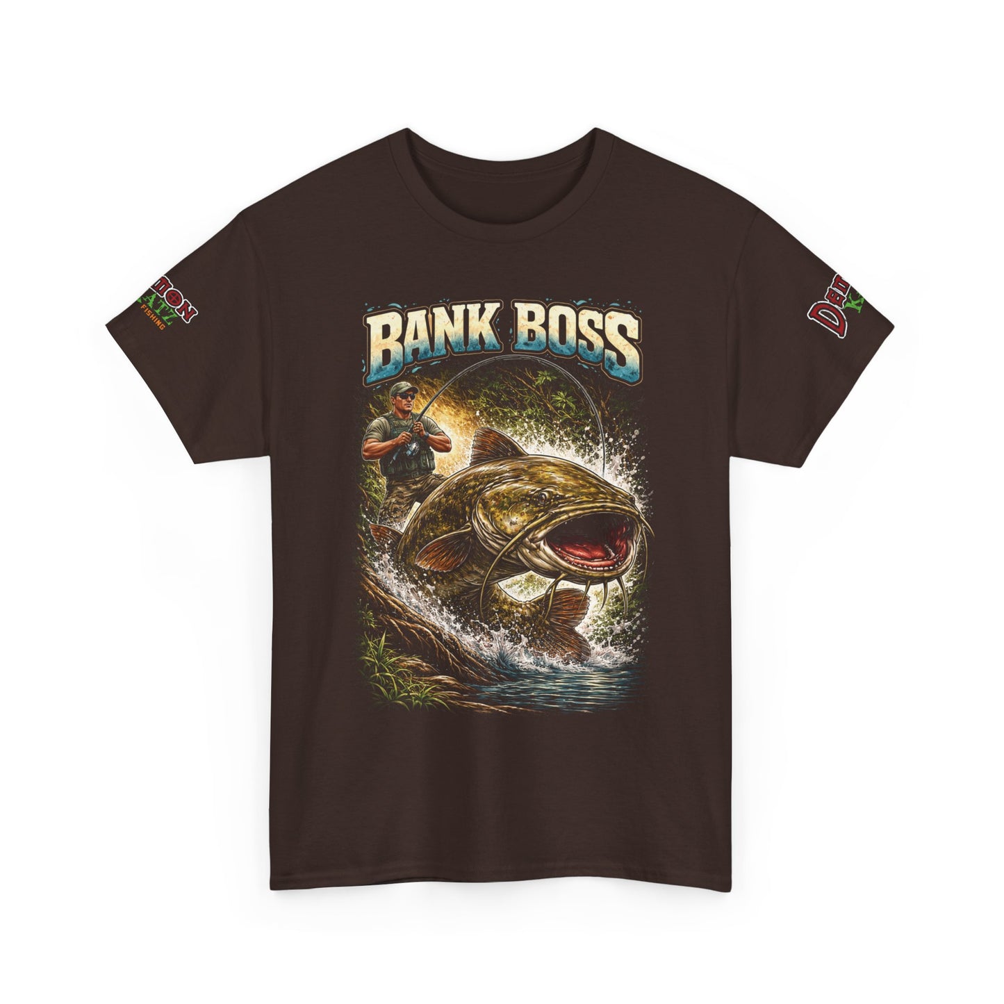 Bank Boss Fishing T‑Shirt — "Bank Boss" Graphic Tee for Anglers