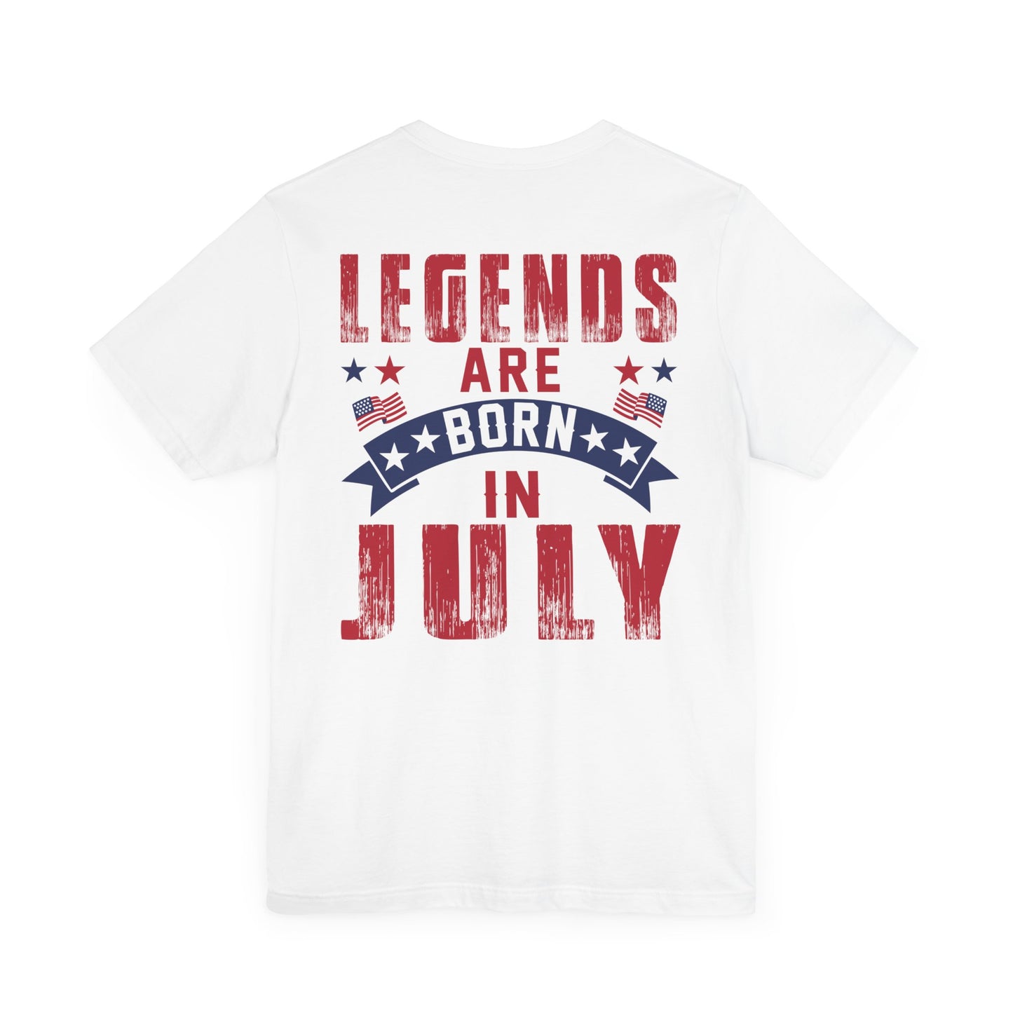 Legends Are Born in July Unisex Jersey Short Sleeve Tee Printify