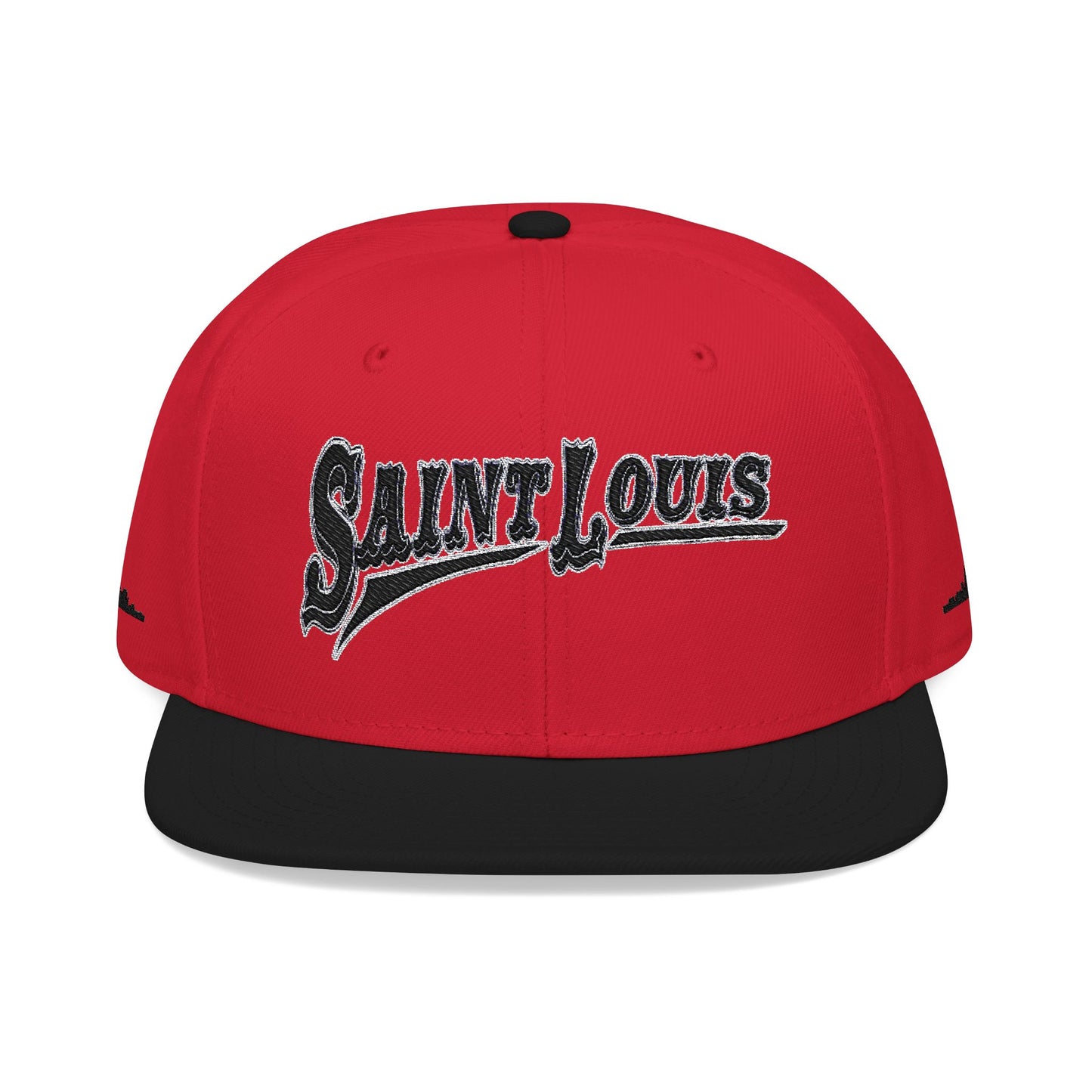 Saint Louis Flat Bill Snapback Cap with Skyline sides Printify
