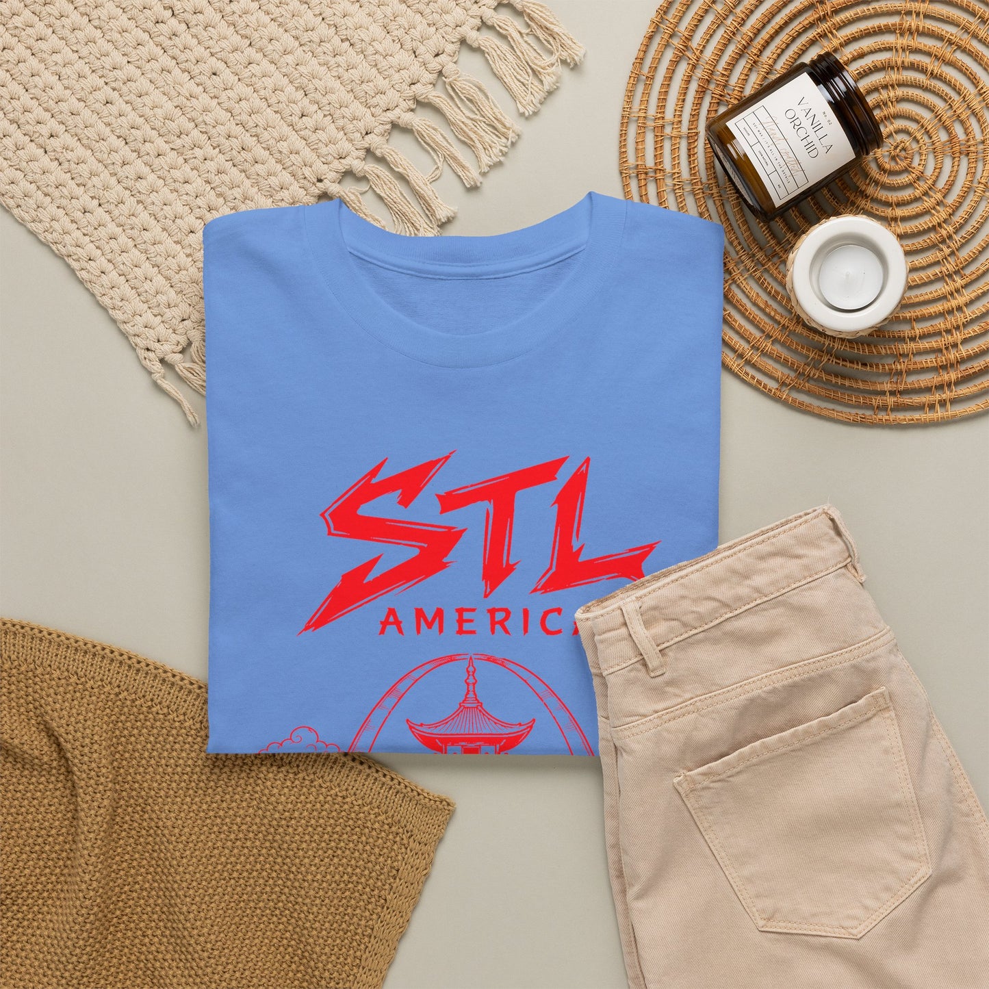 STL Americas Chinese Food T-Shirt — Retro Pagoda Graphic Tee