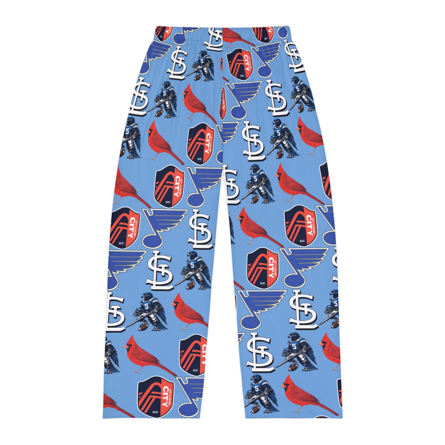 Pajama Pants - St Louis Sports Design in Light Blue Printify