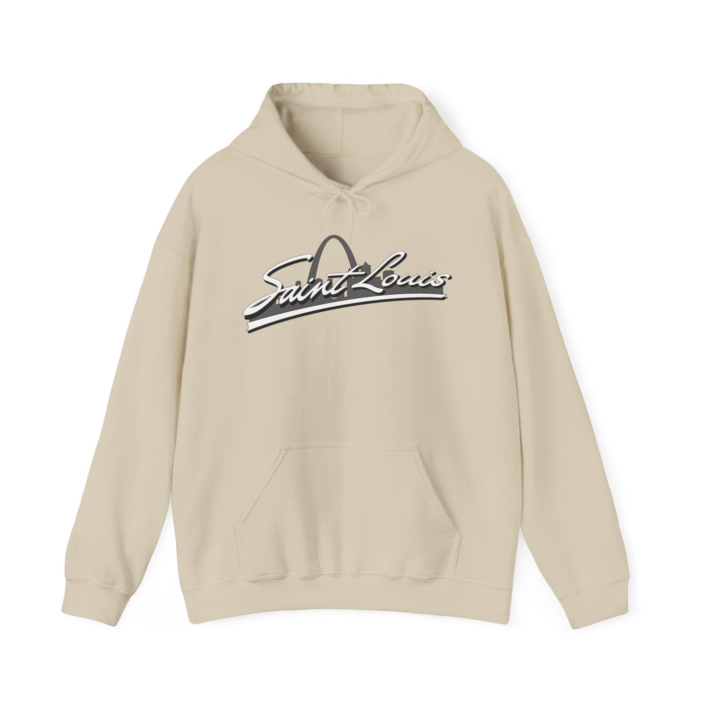 Saint Louis Graphic Hooded Sweatshirt Printify