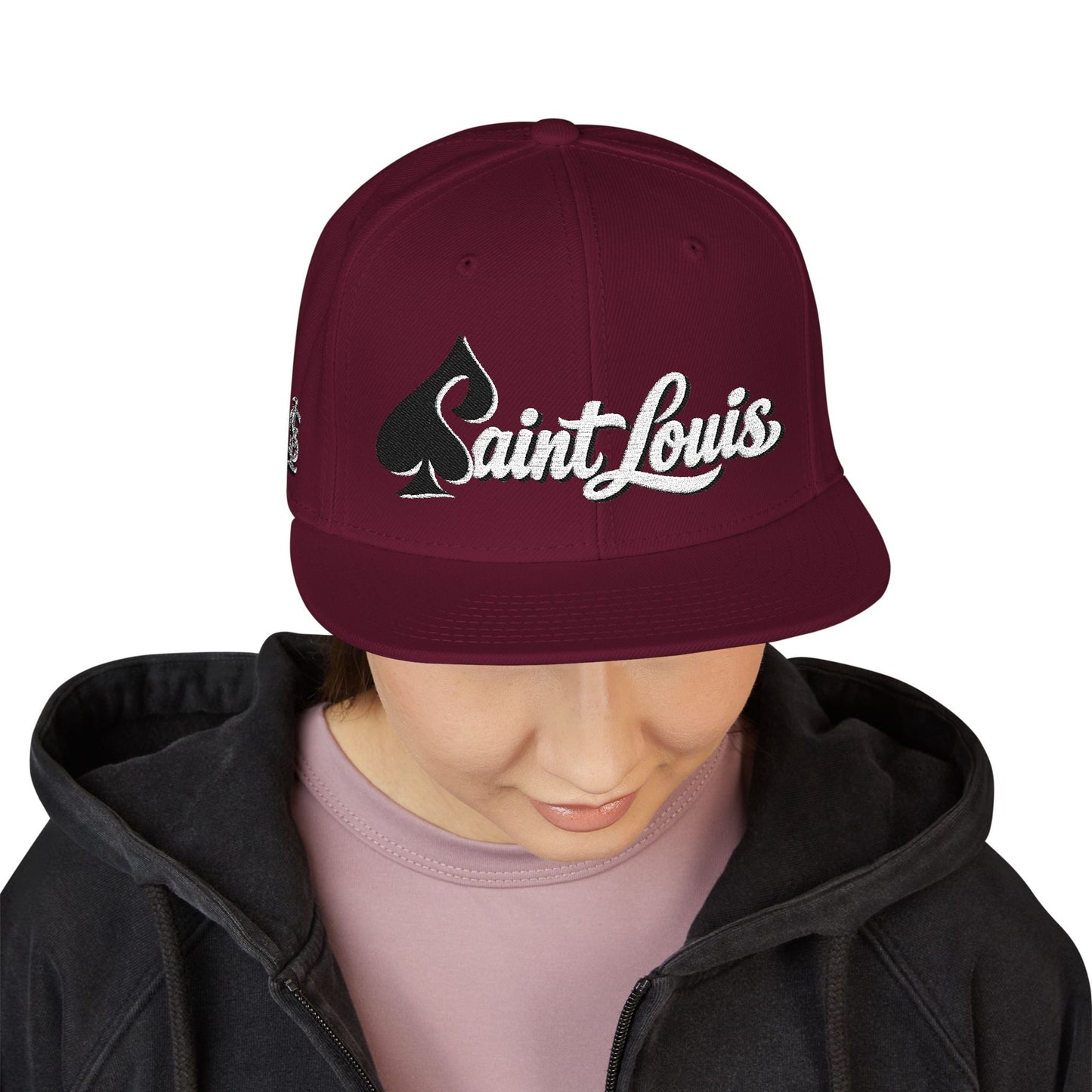 Embroidered 'Saint Louis' Snapback Hat