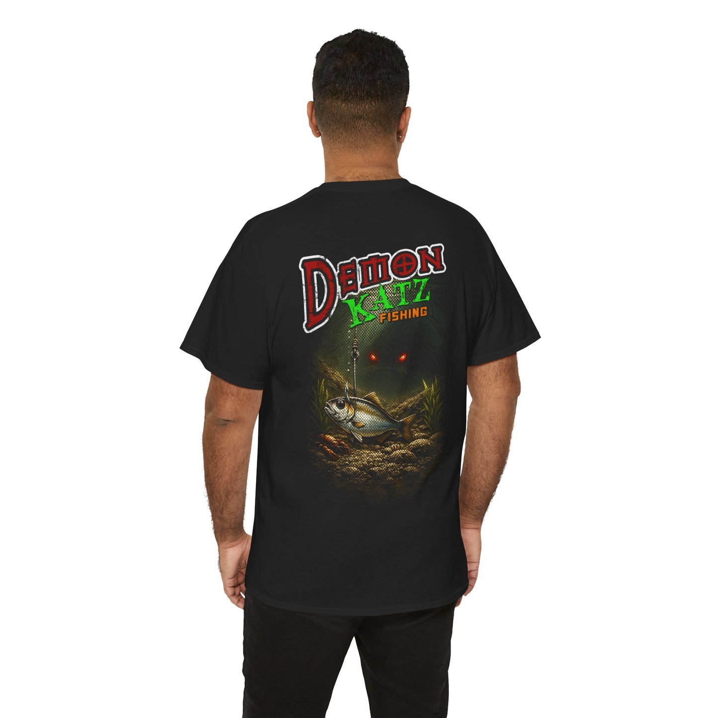 Fishing Tee — "Demon Katz" Graphic Shirt