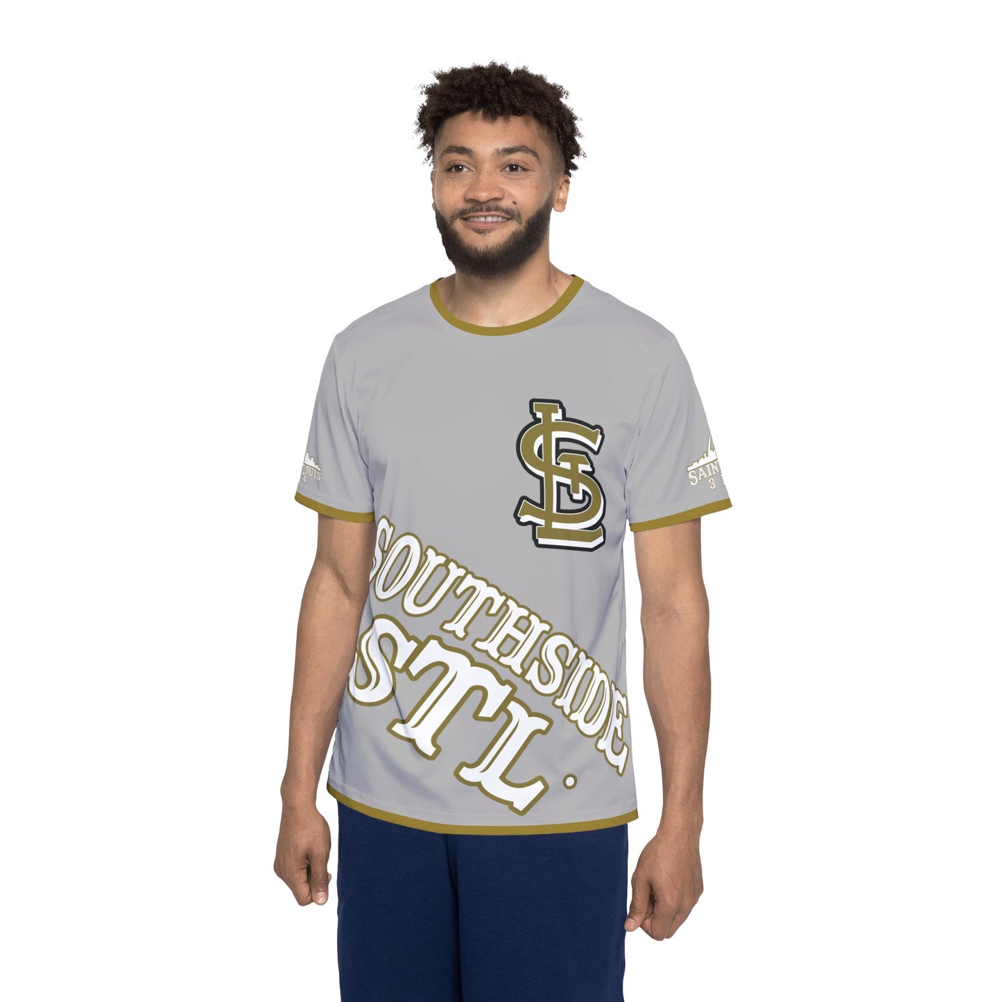 Southside STL All Over Print Sport Jersey (Light Grey)– Gold Skyline Edition