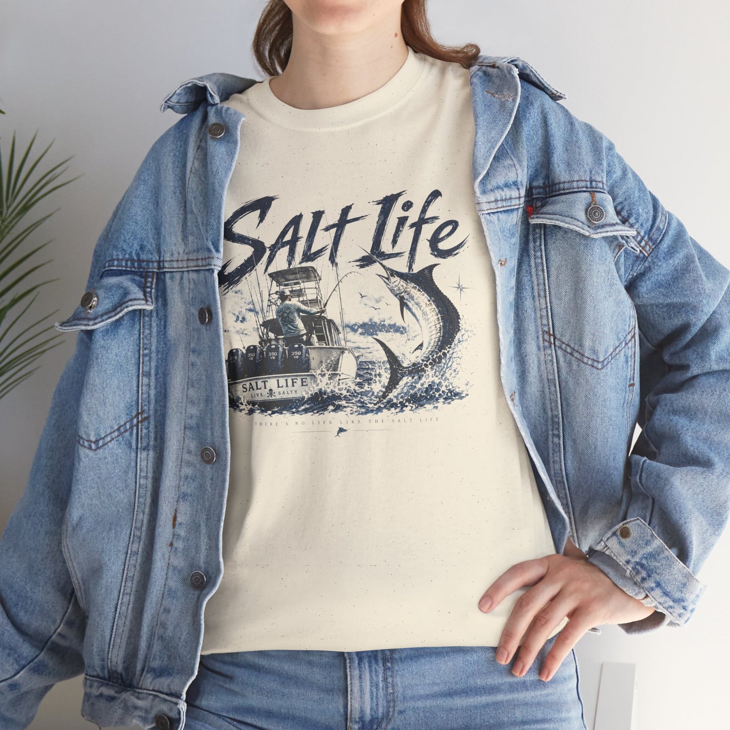 Salt Life Fishing Boat Graphic Tee – Coastal Ocean Lover T‑Shirt