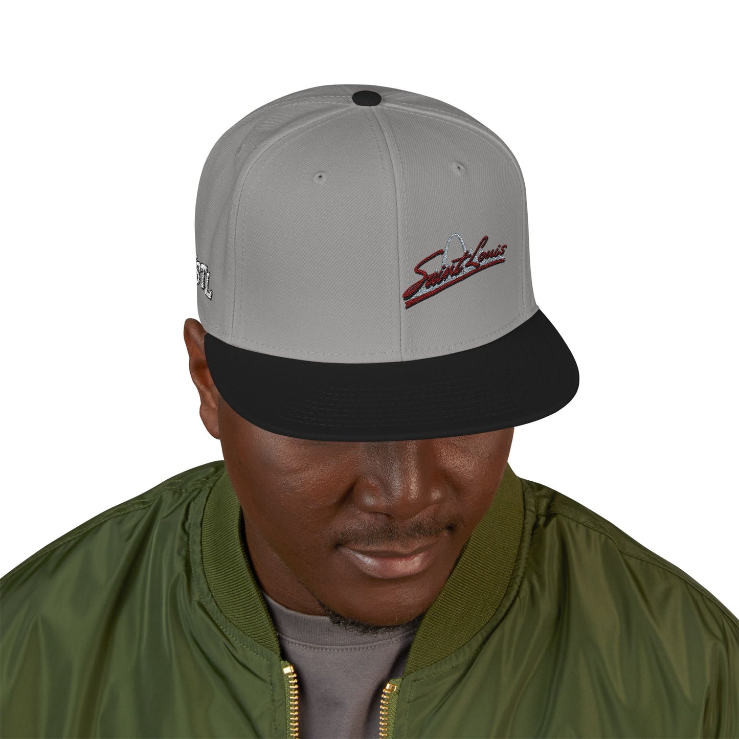 Embroidered Saint Louis Snapback Hat