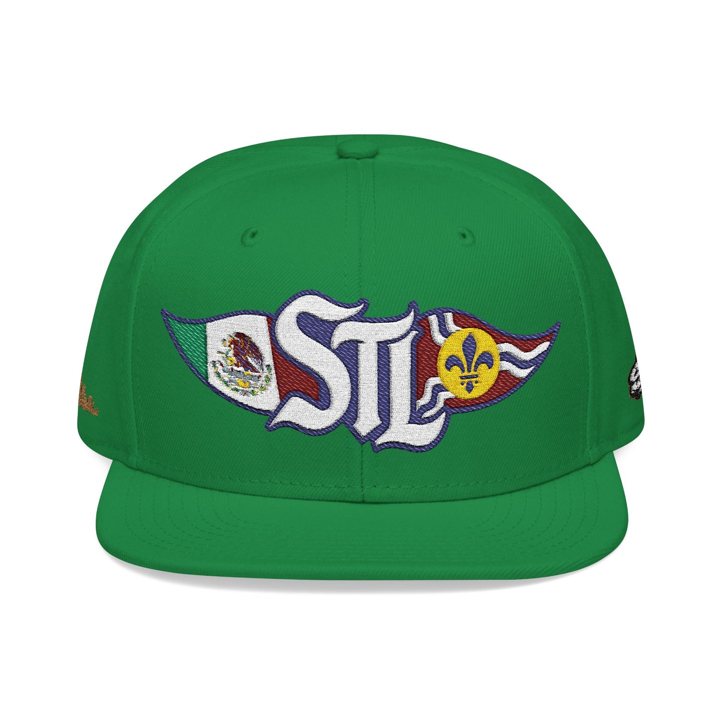 STL Logo Hat | Otto 125‑978 | Mexico Flag & St. Louis Flag | Embroidered Baseball Cap | Local Pride Apparel