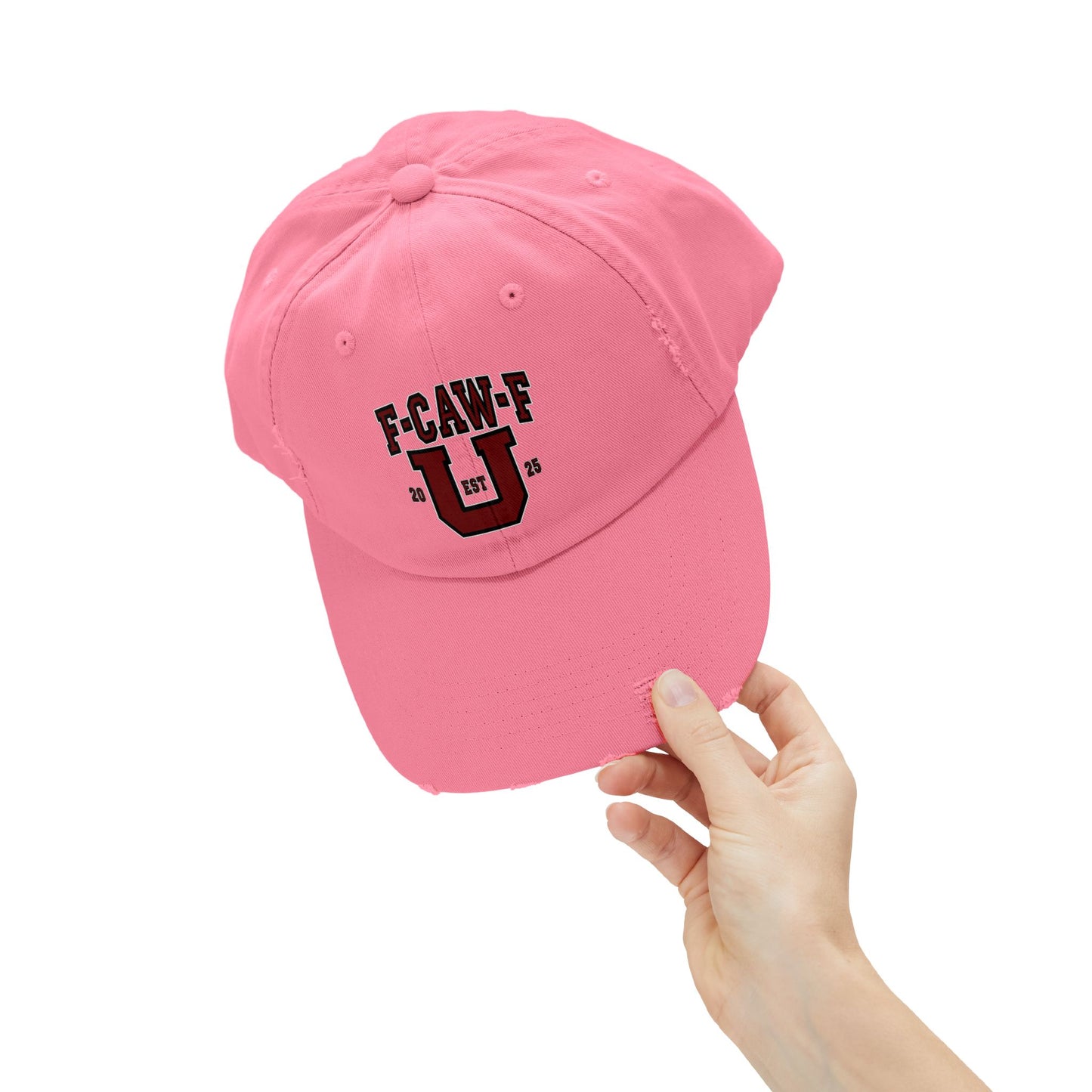 F-CAW-F U Distressed Cap
