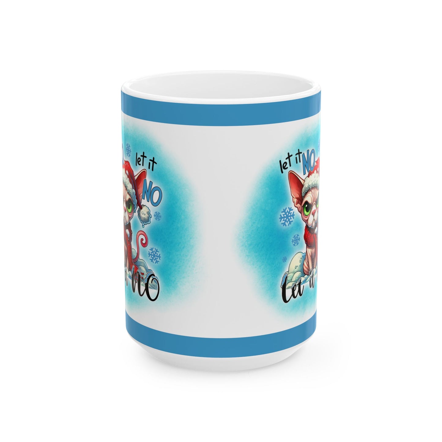 Ceramic Mug - Let it No Funny Cat Christmas Mug