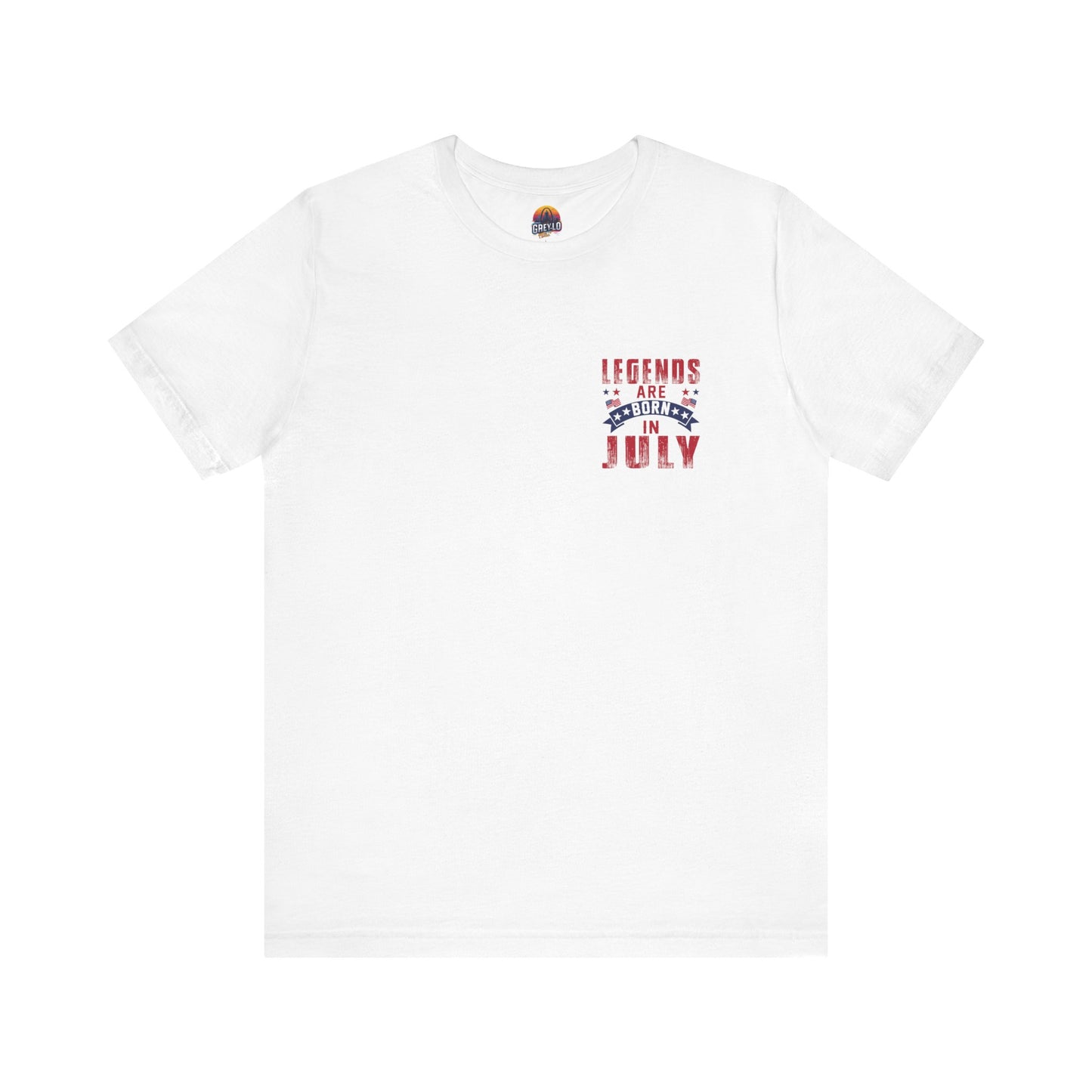 Legends Are Born in July Unisex Jersey Short Sleeve Tee Printify