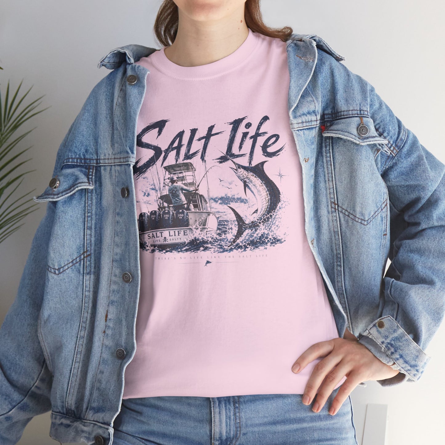Salt Life Fishing Boat Graphic Tee – Coastal Ocean Lover T‑Shirt