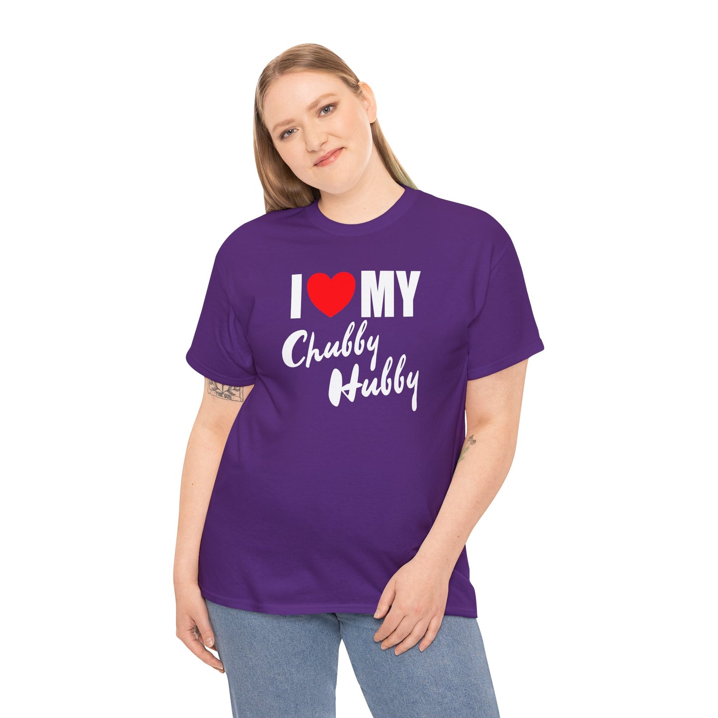 I Love My Chubby Hubby T-Shirt — Cute Couples Valentine Tee